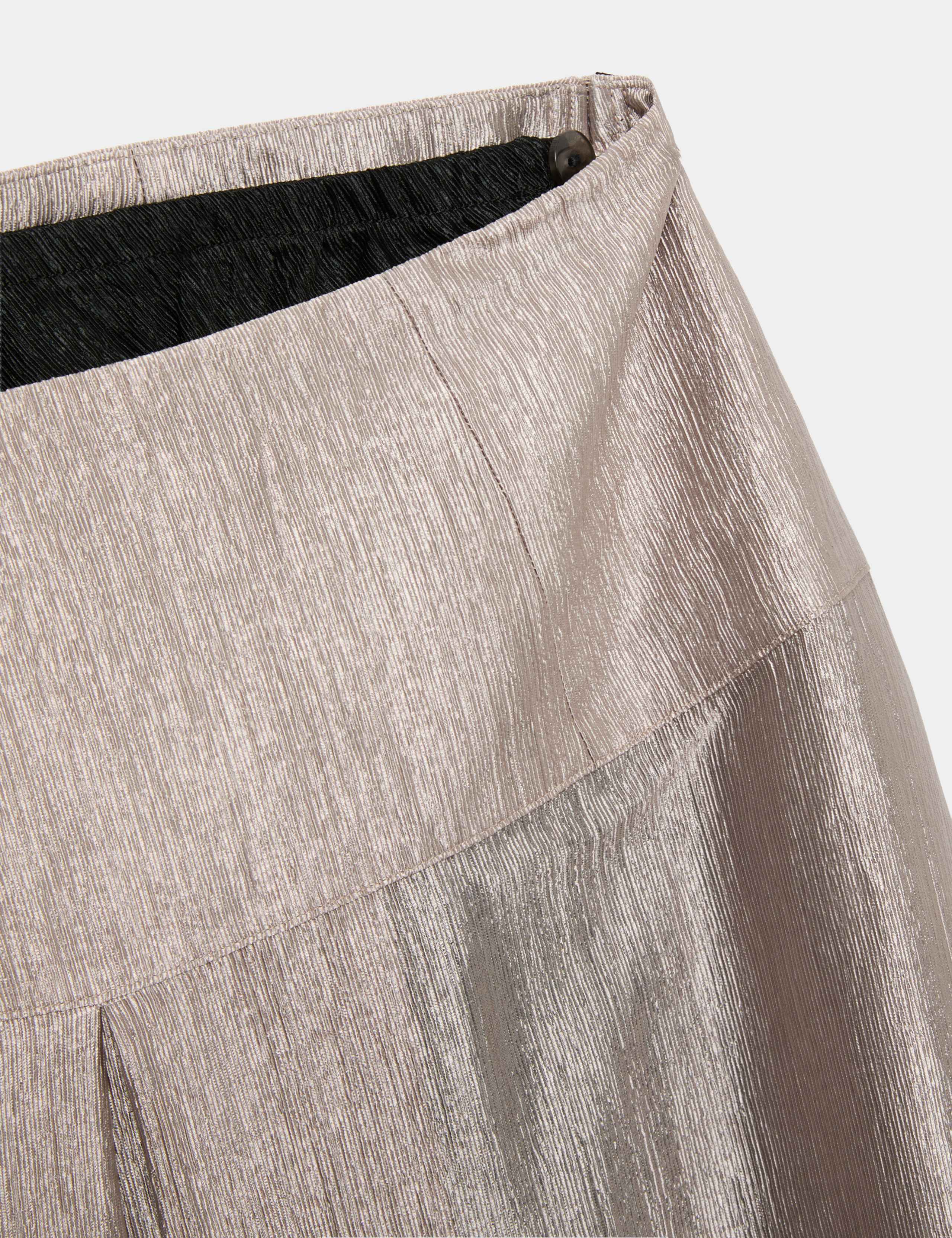Textured High Waisted Wide Leg Midi Culottes 7 of 7