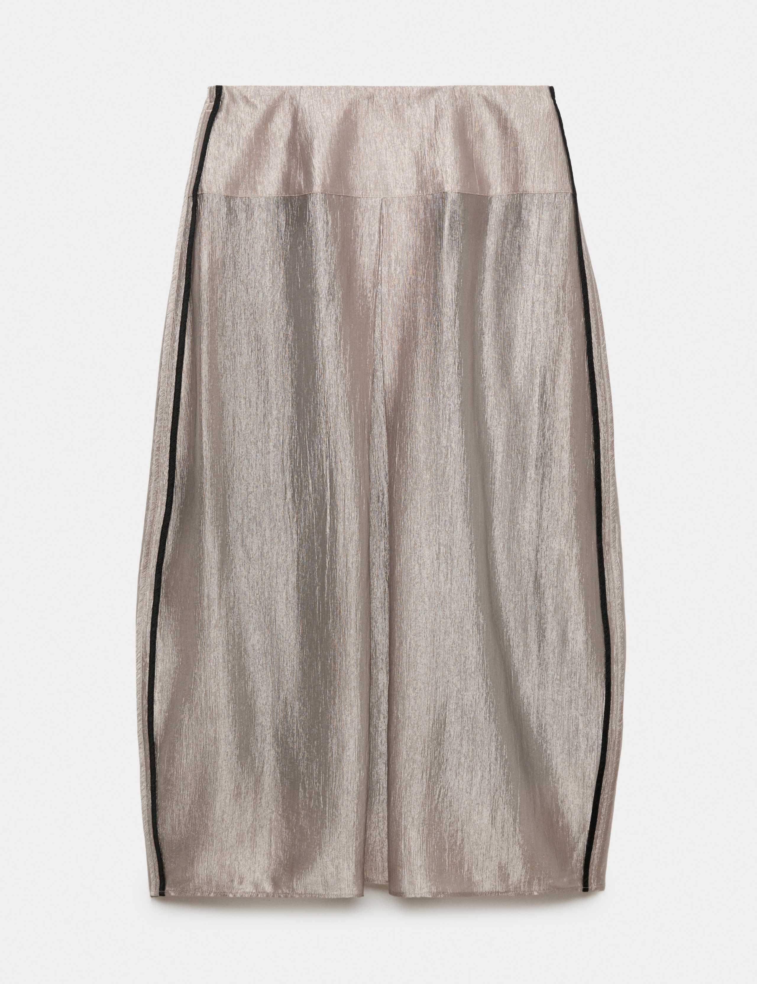Textured High Waisted Wide Leg Midi Culottes 2 of 7