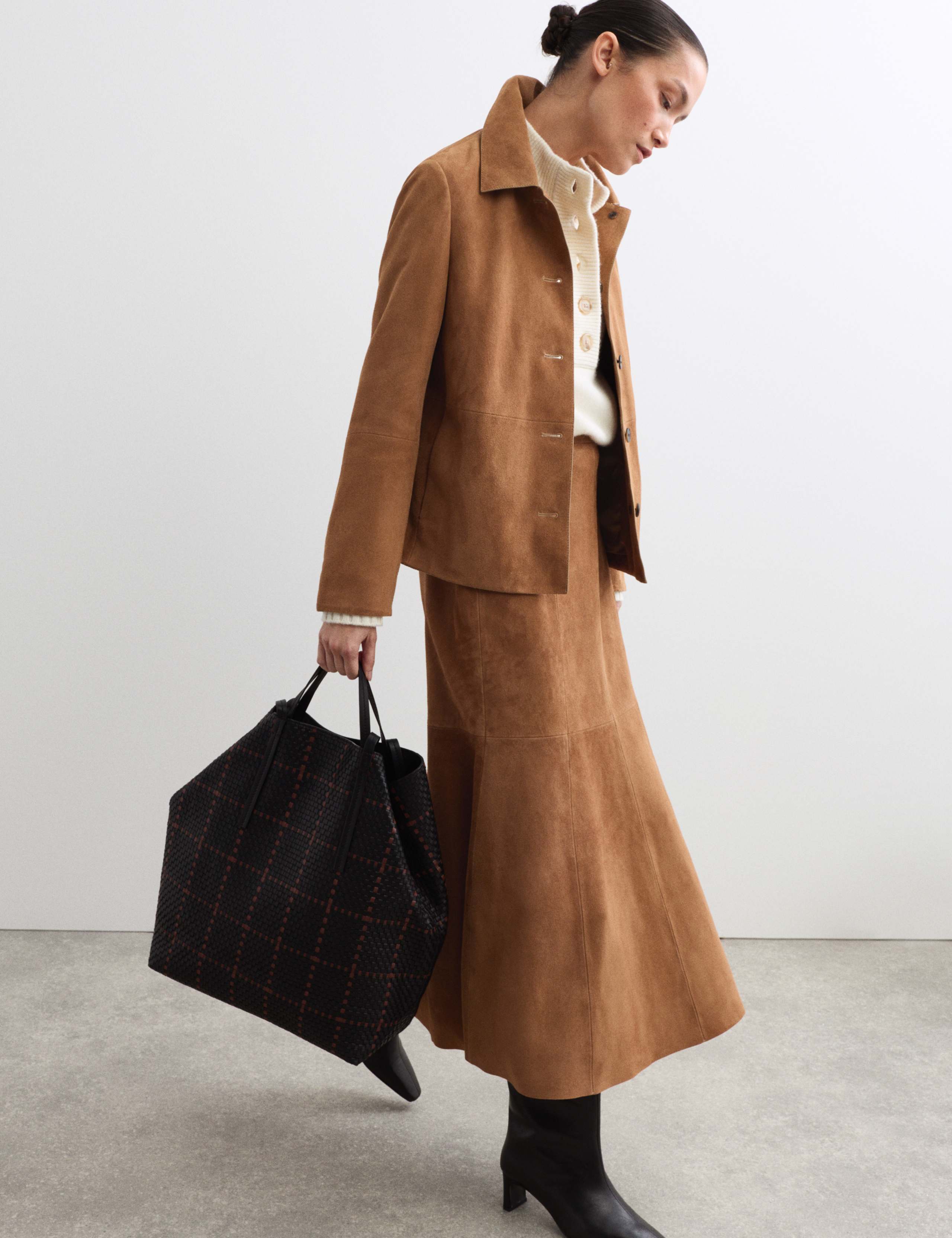 Suede Midaxi A-Line Skirt 5 of 6