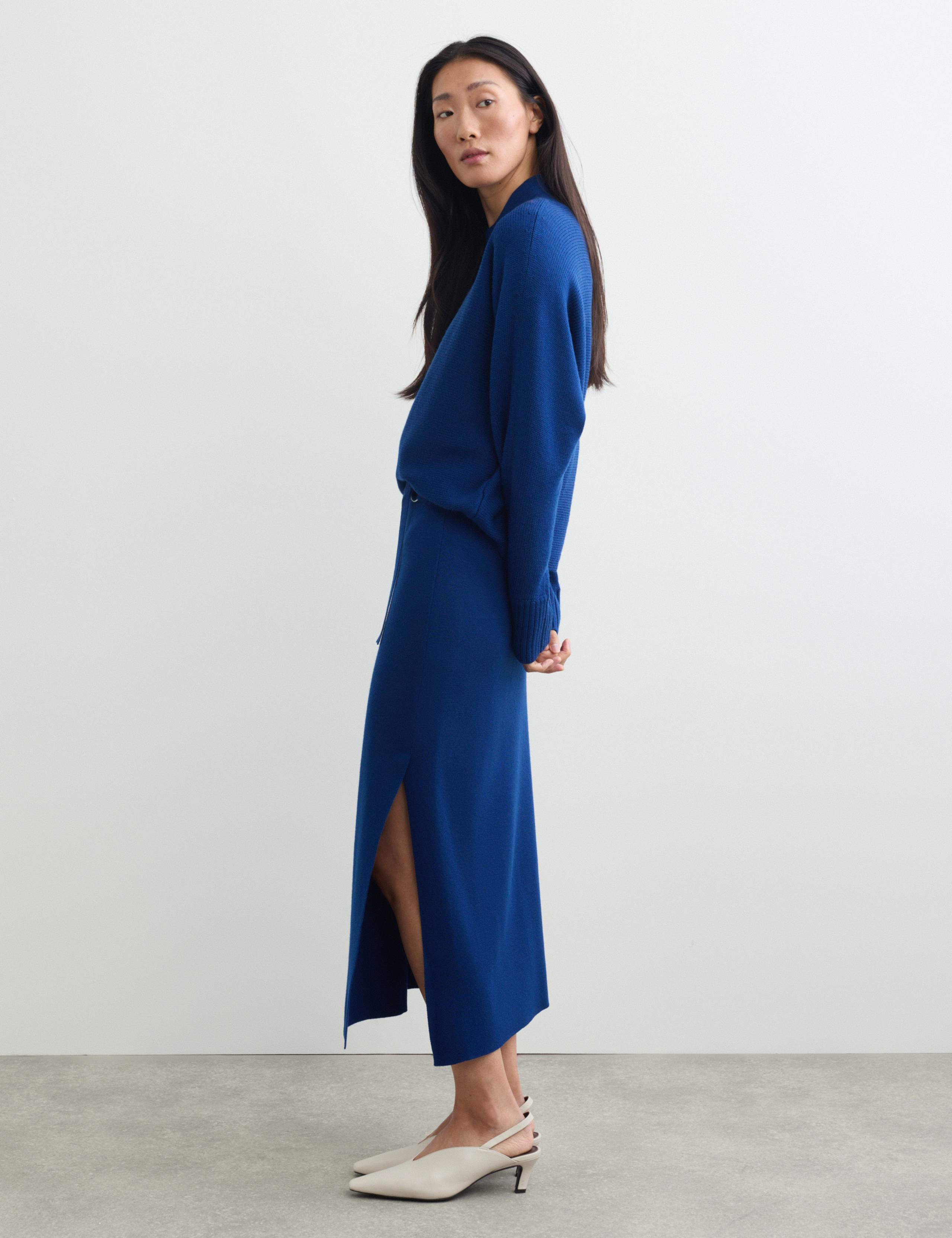 Pure Merino Wool Midi Column Knitted Skirt 5 of 6