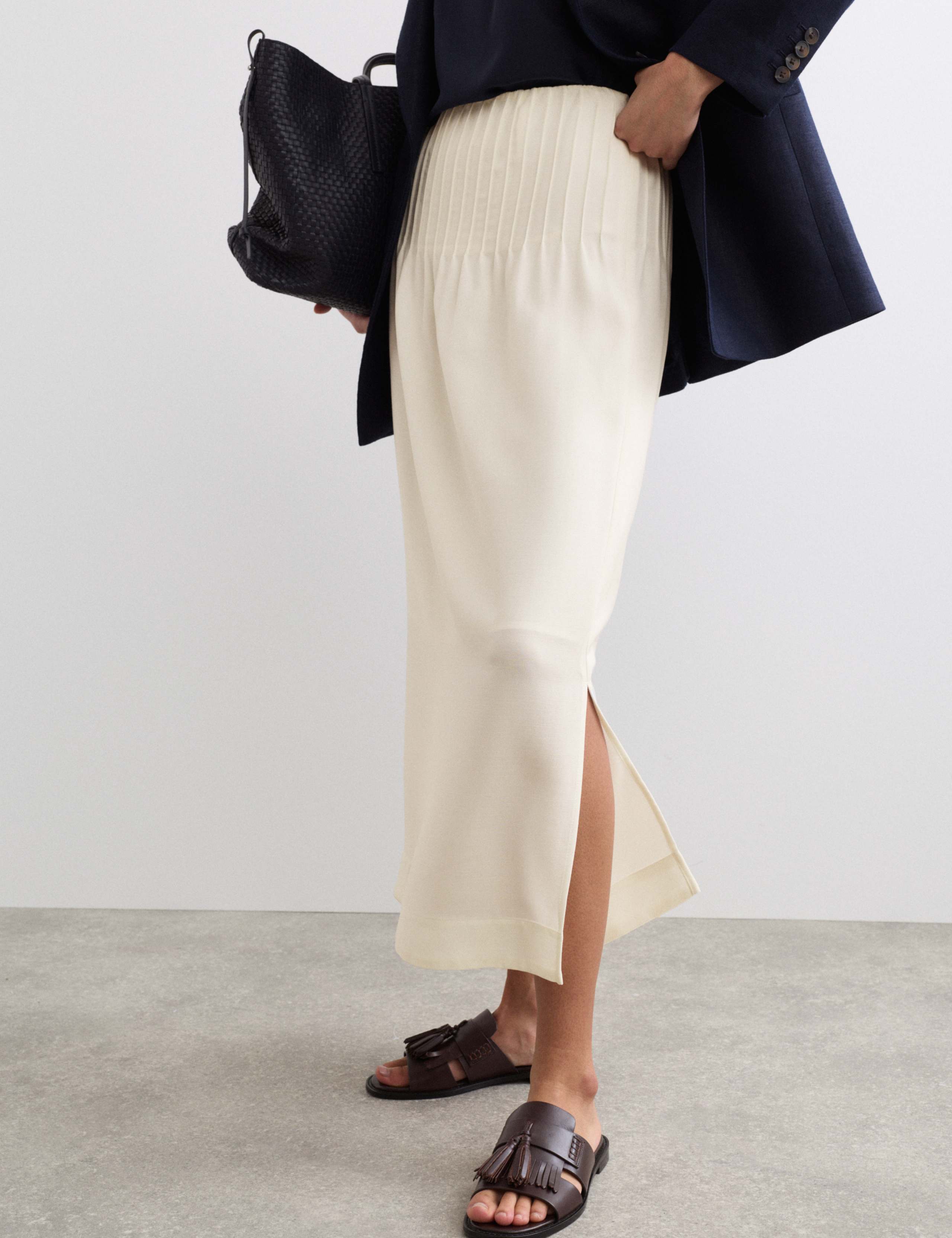 Pleated Midi Straight Skirt 3 of 7