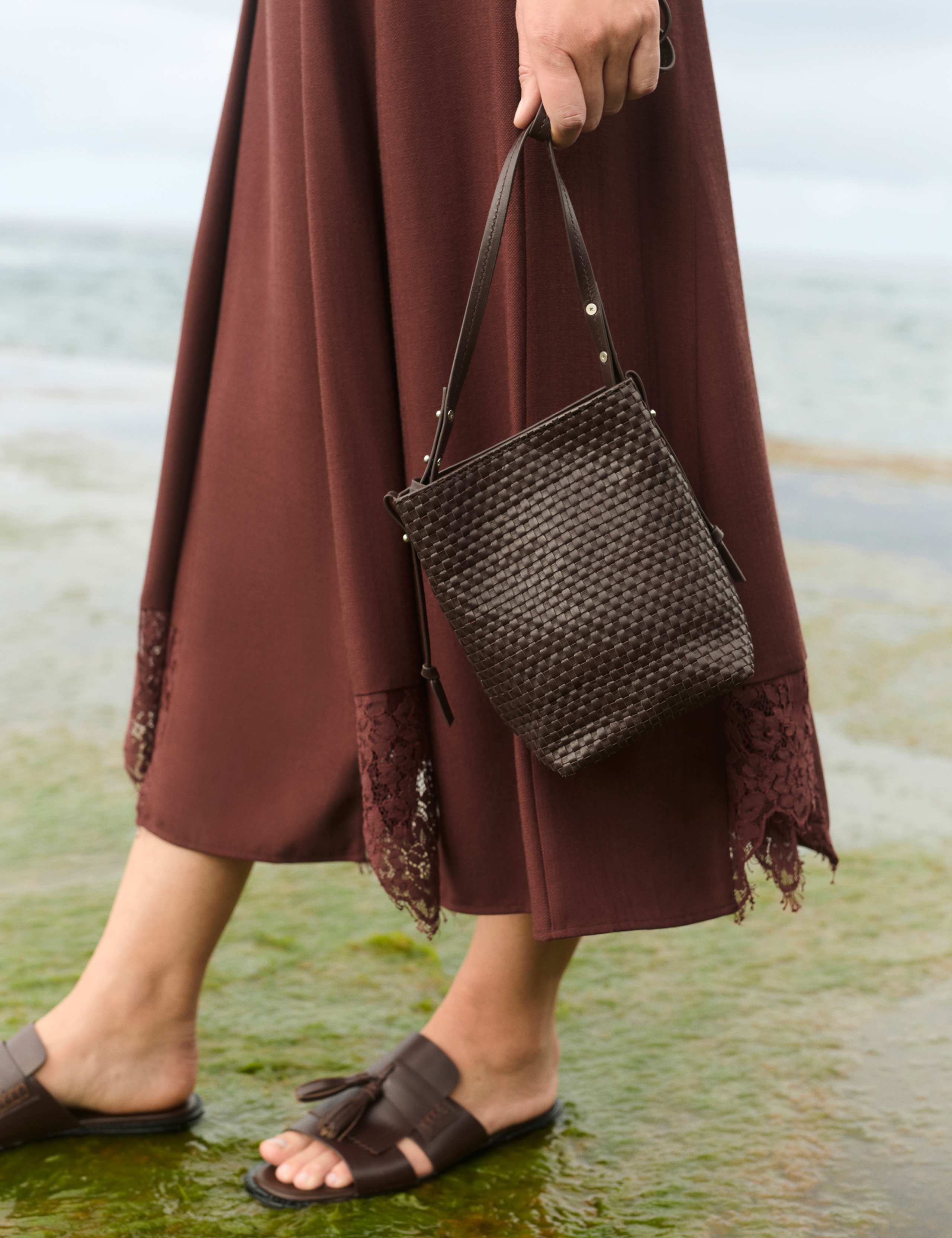 Lace Insert Midi Skirt 1 of 7