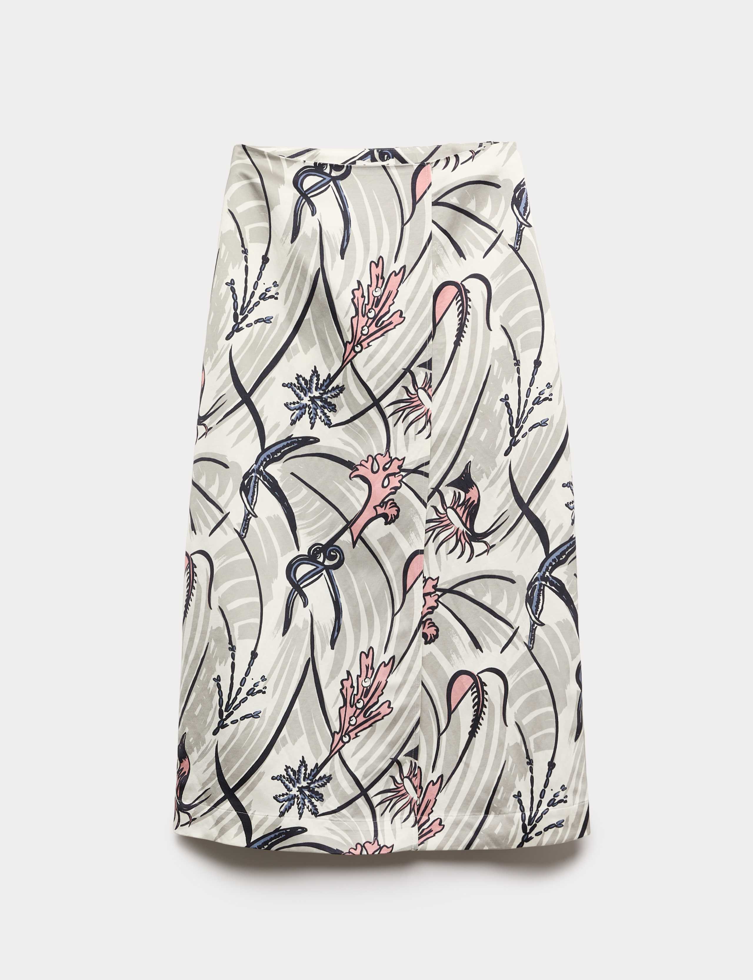 Floral Midi A-Line Skirt 2 of 7