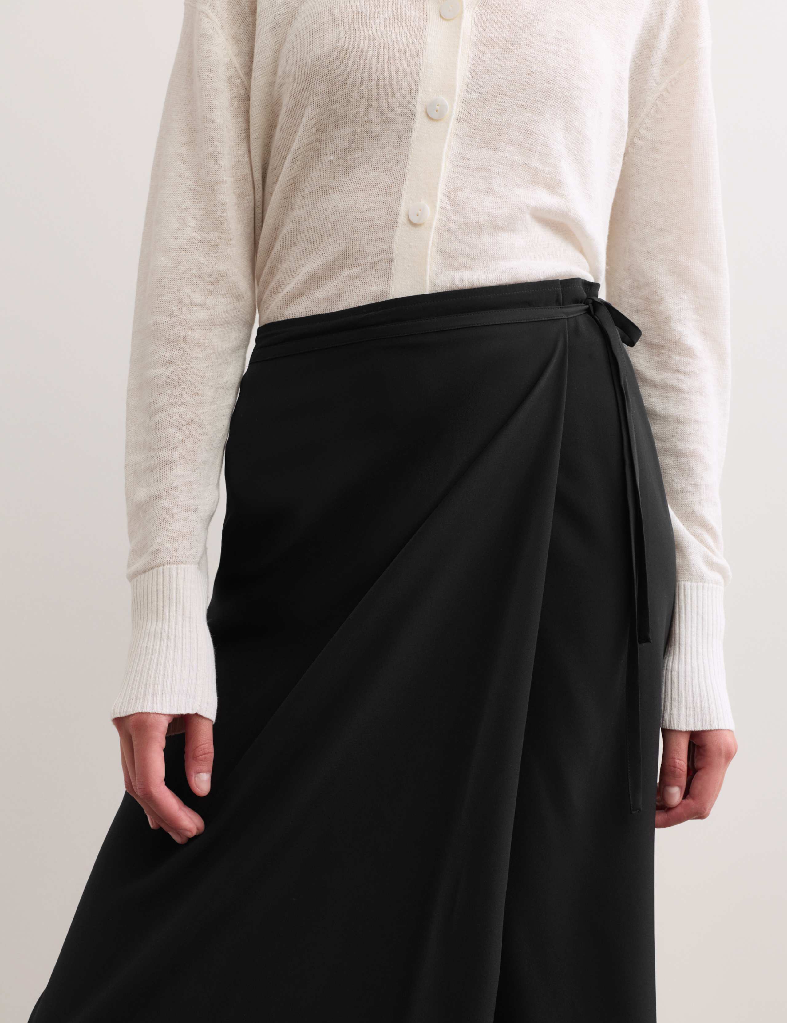 Pure Silk Midi Wrap Skirt 3 of 6