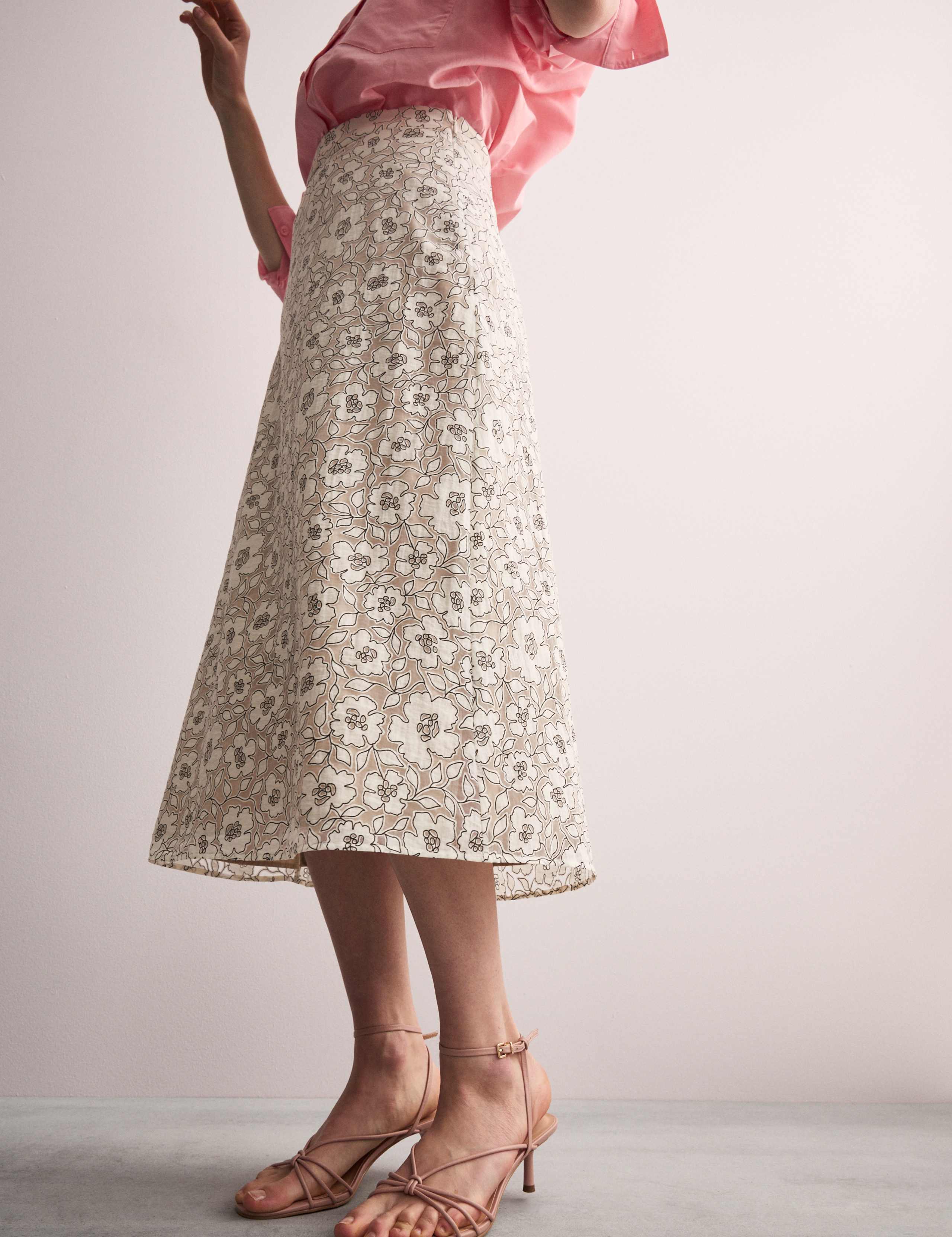 Floral Midi Column Skirt 4 of 6
