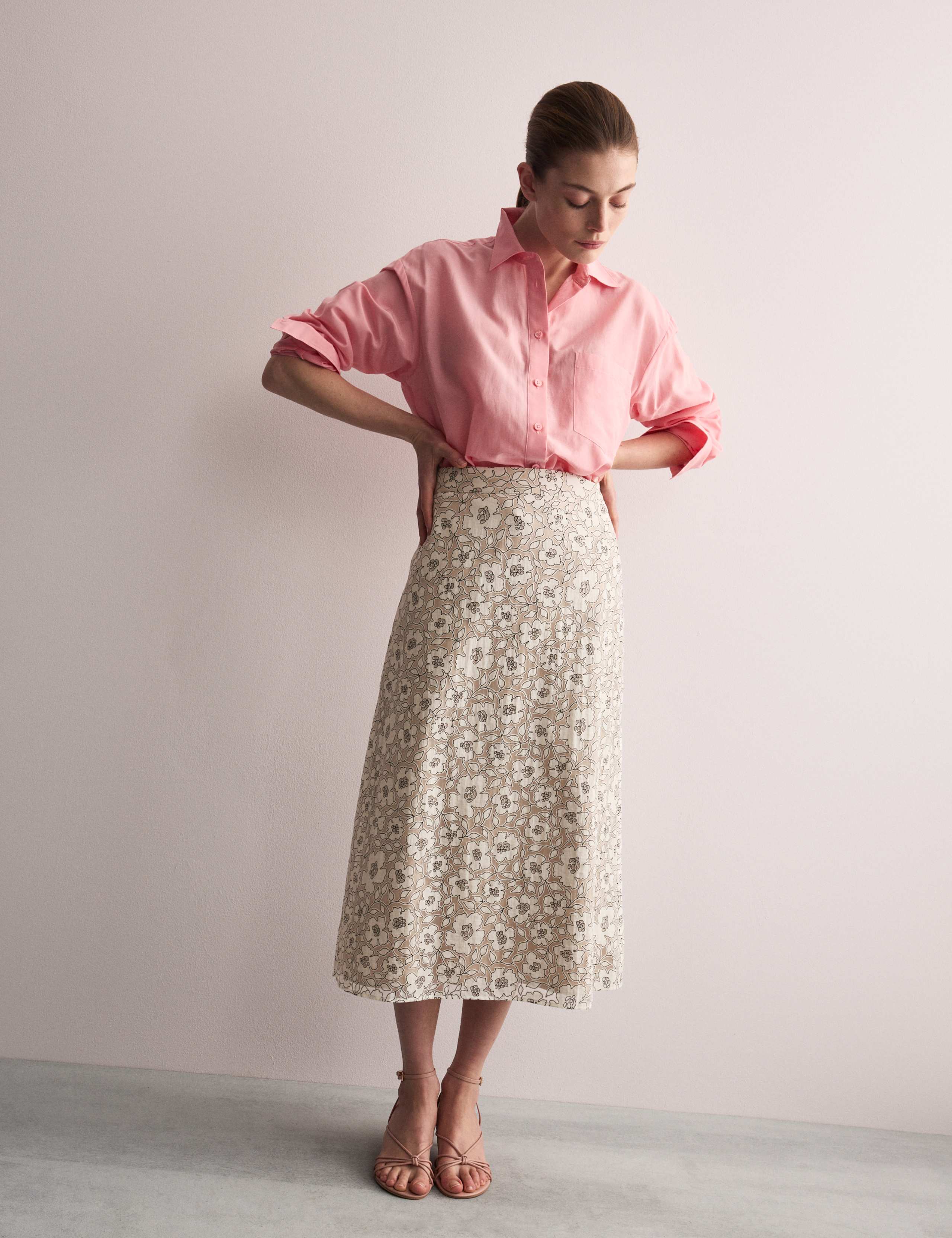 Floral Midi Column Skirt 5 of 6