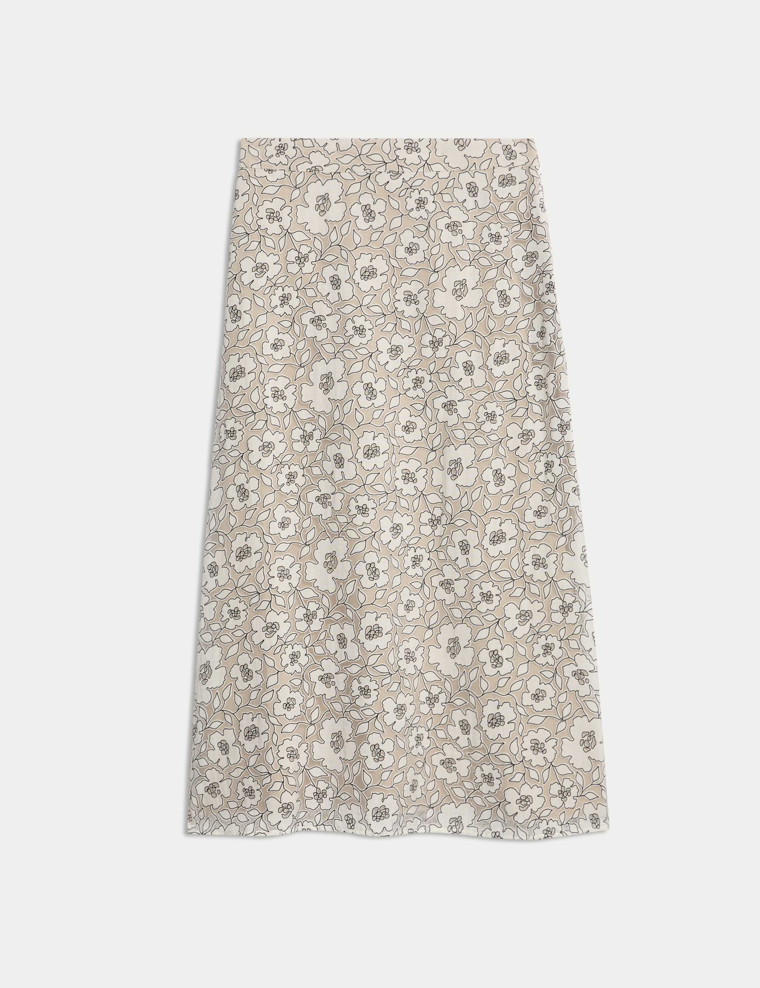 Floral Midi Column Skirt 2 of 6