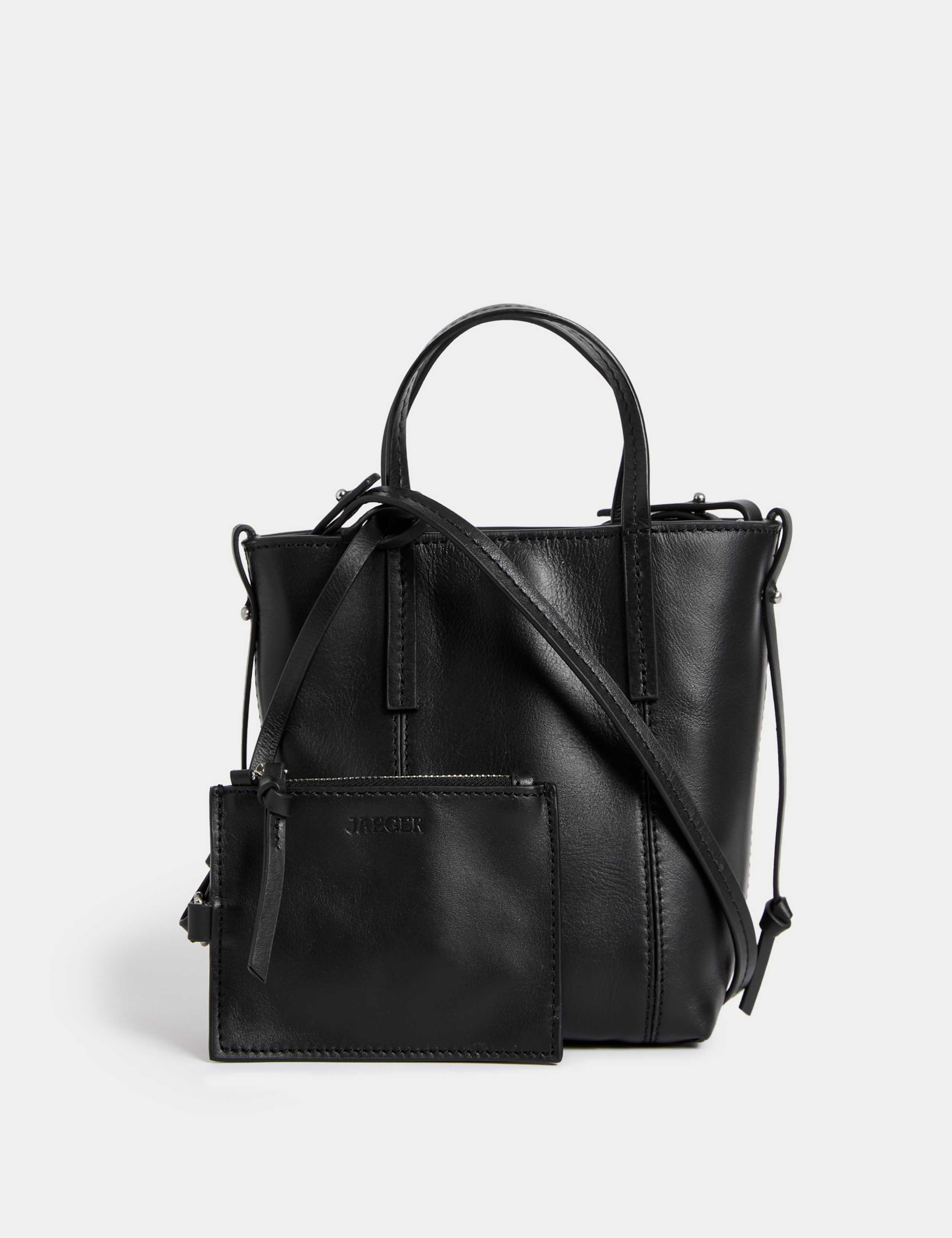 Leather Top Handle Cross Body Bag 1 of 8