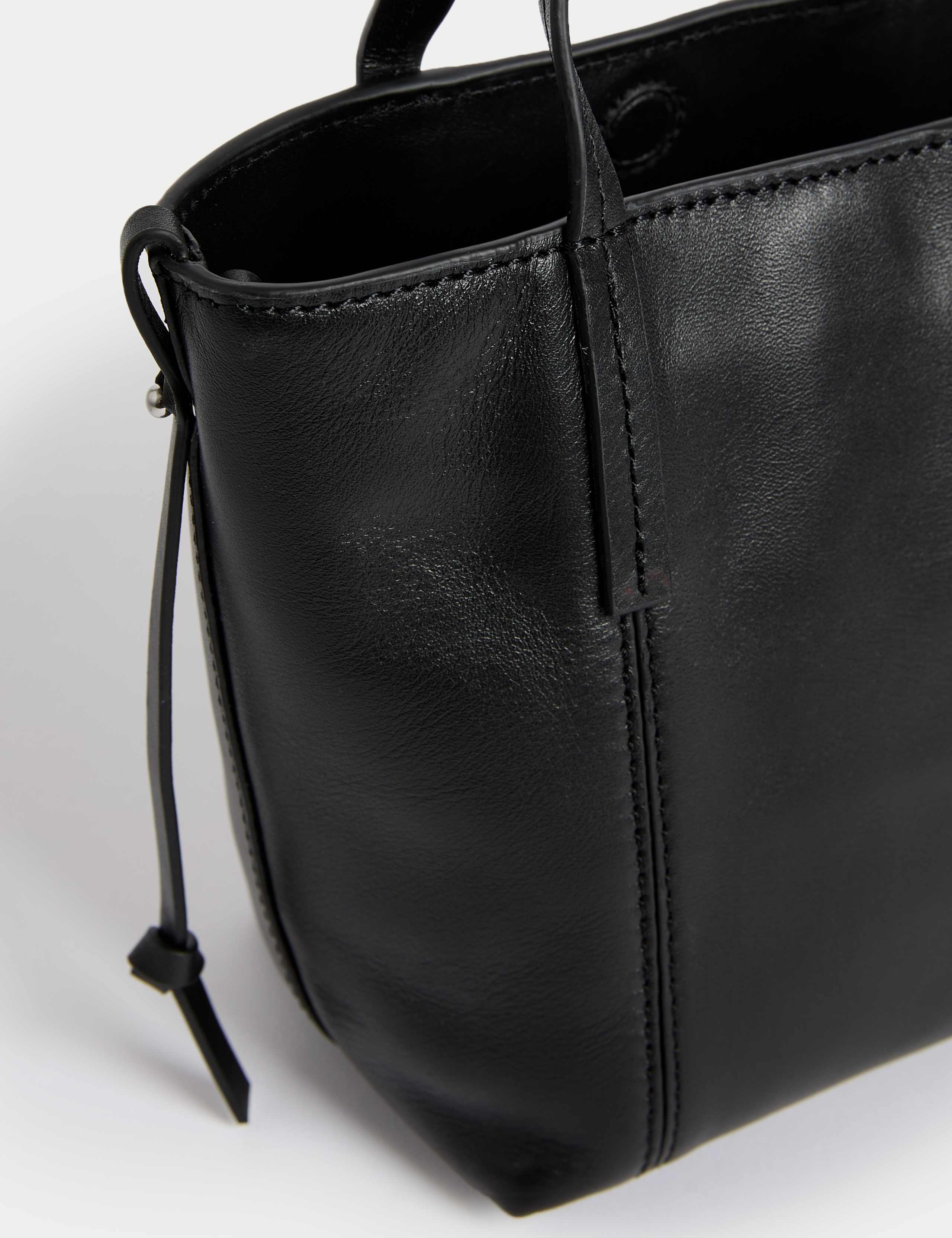 Leather Top Handle Cross Body Bag 2 of 8