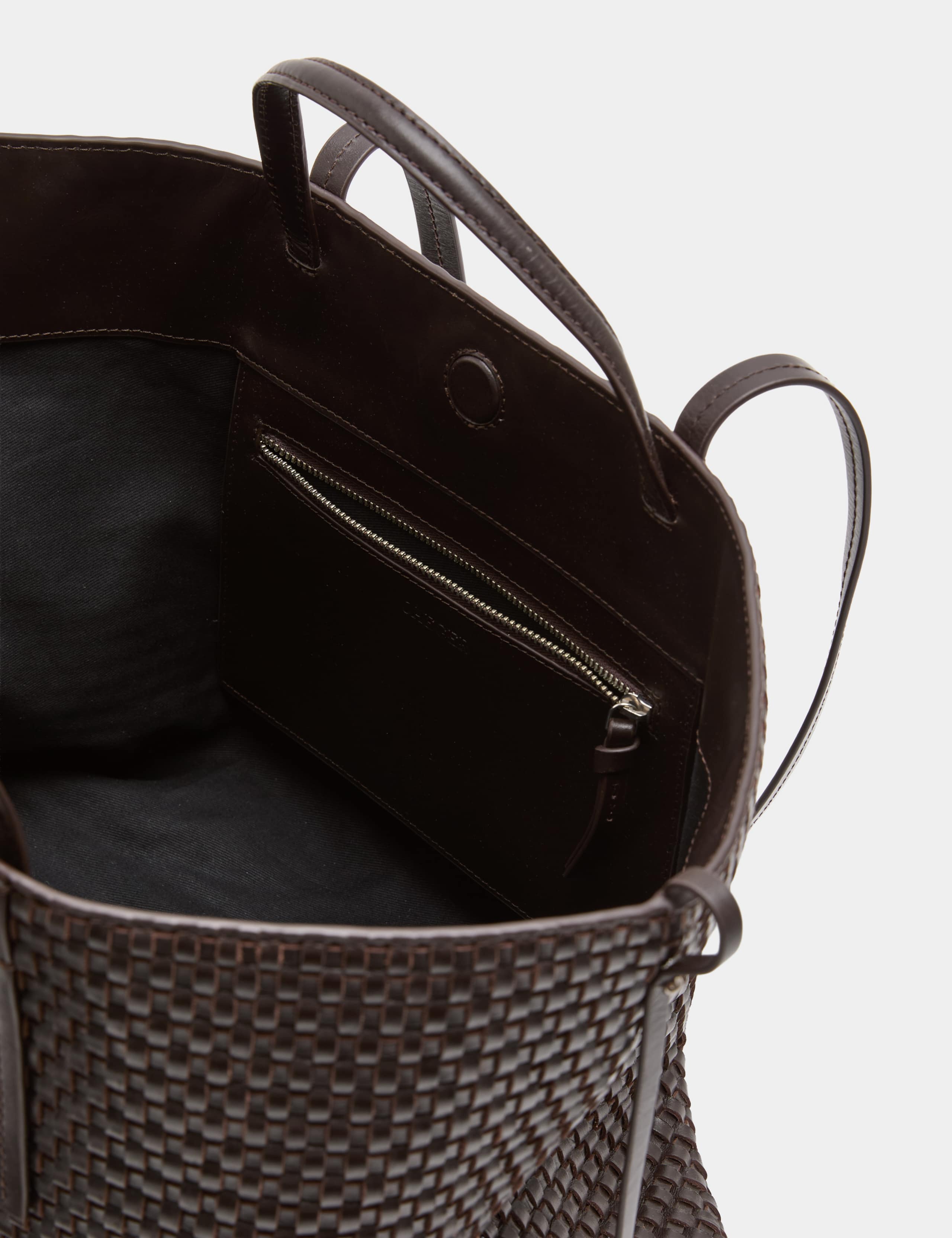 Leather Lattice Tote Bag 3 of 4