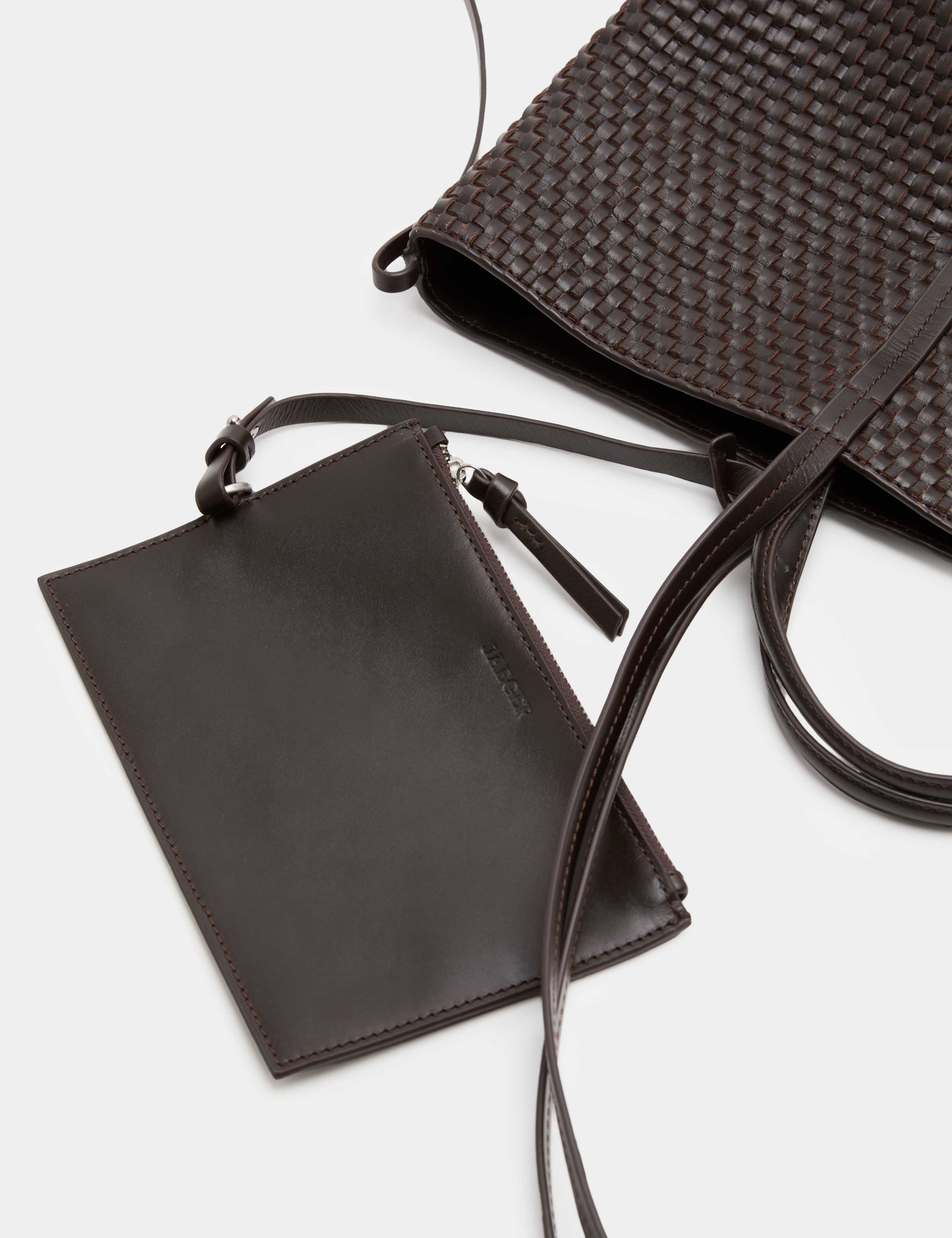 Leather Lattice Tote Bag 4 of 4