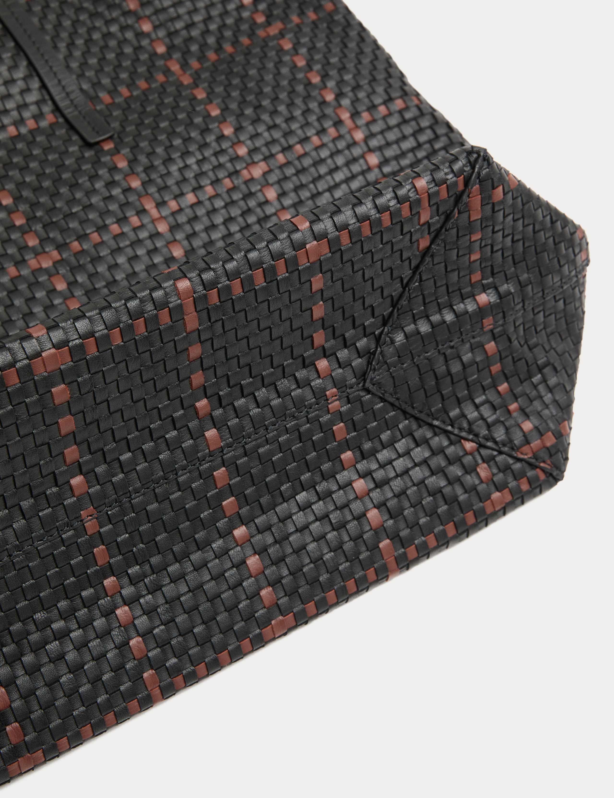 Pure Leather Lattice Tote Bag 4 of 4