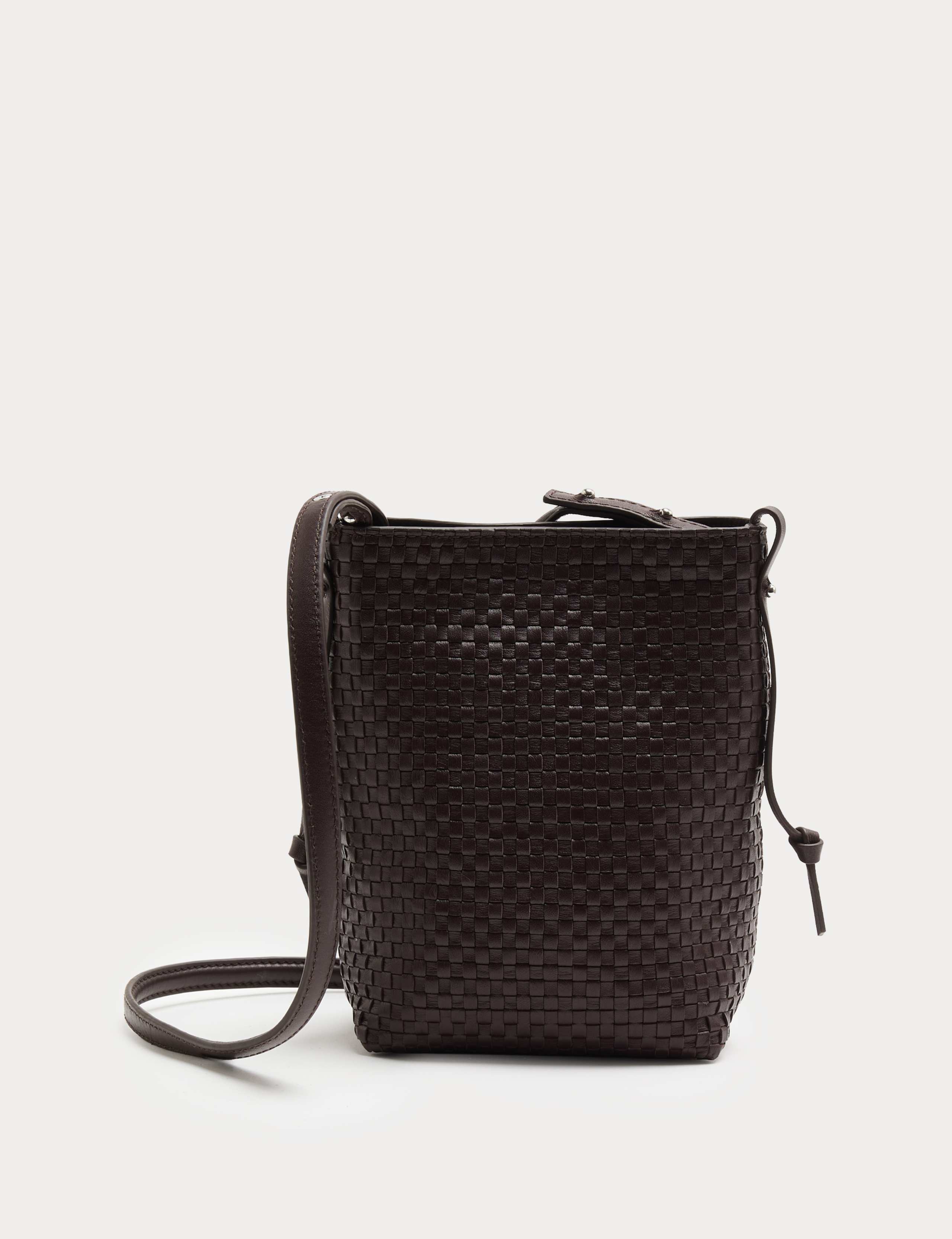 Leather Lattice Cross Body Bag 4 of 4