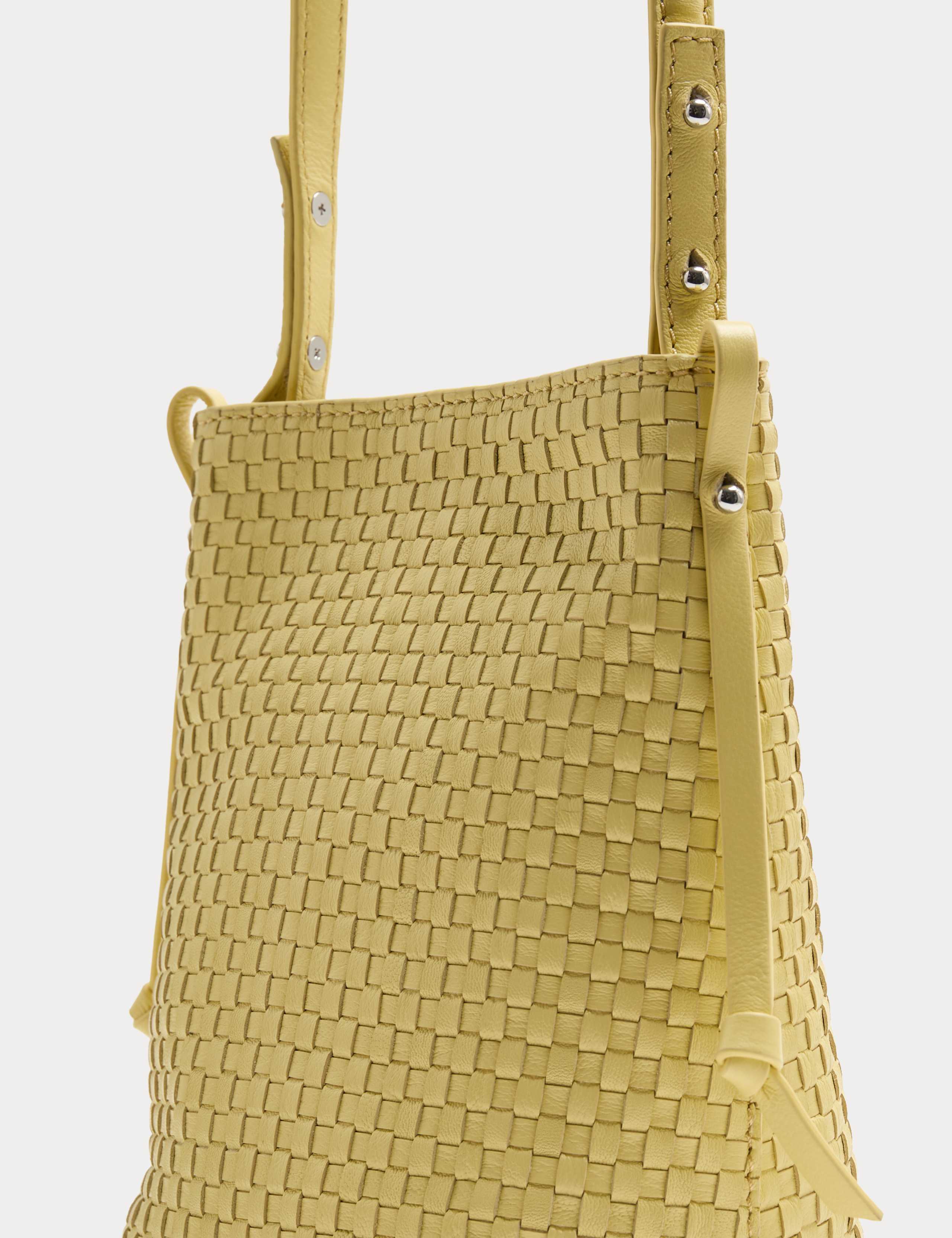 Leather Lattice Cross Body Bag 1 of 4