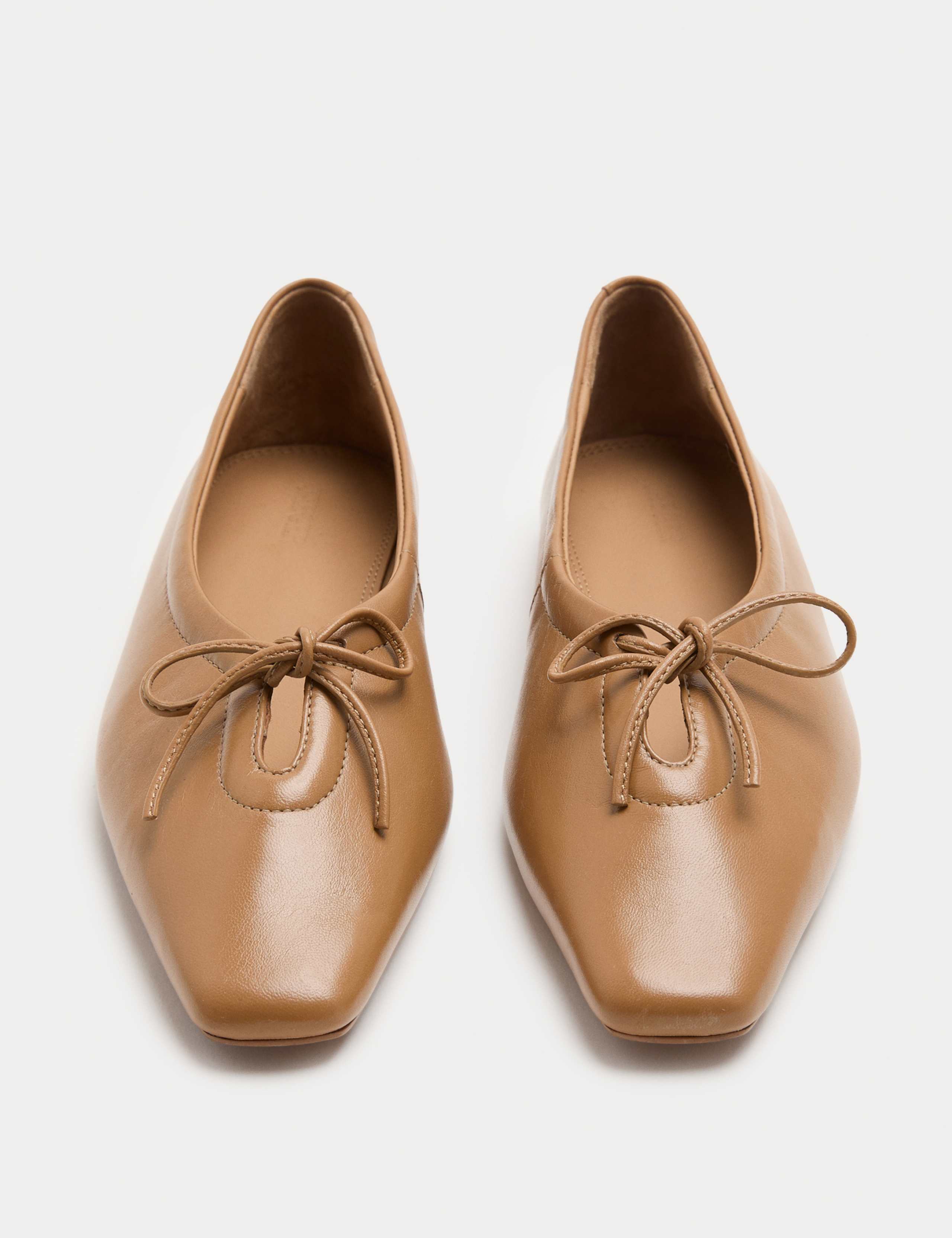 Leather Slip On Flat Pumps 1 of 3