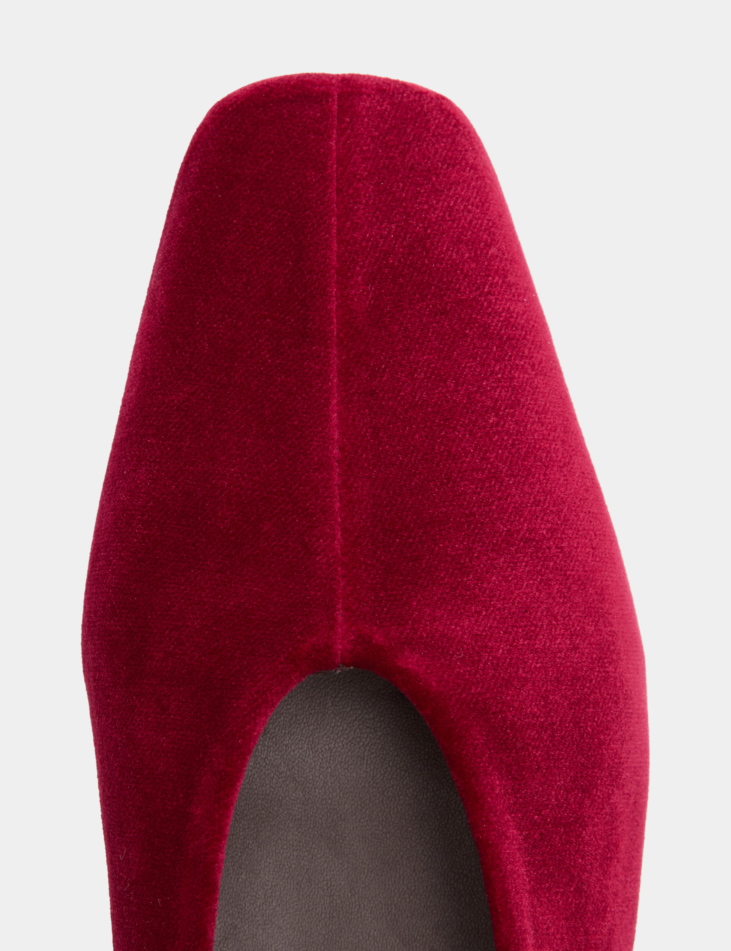 Velvet Flat Square Toe Ballet Pumps 3 of 3