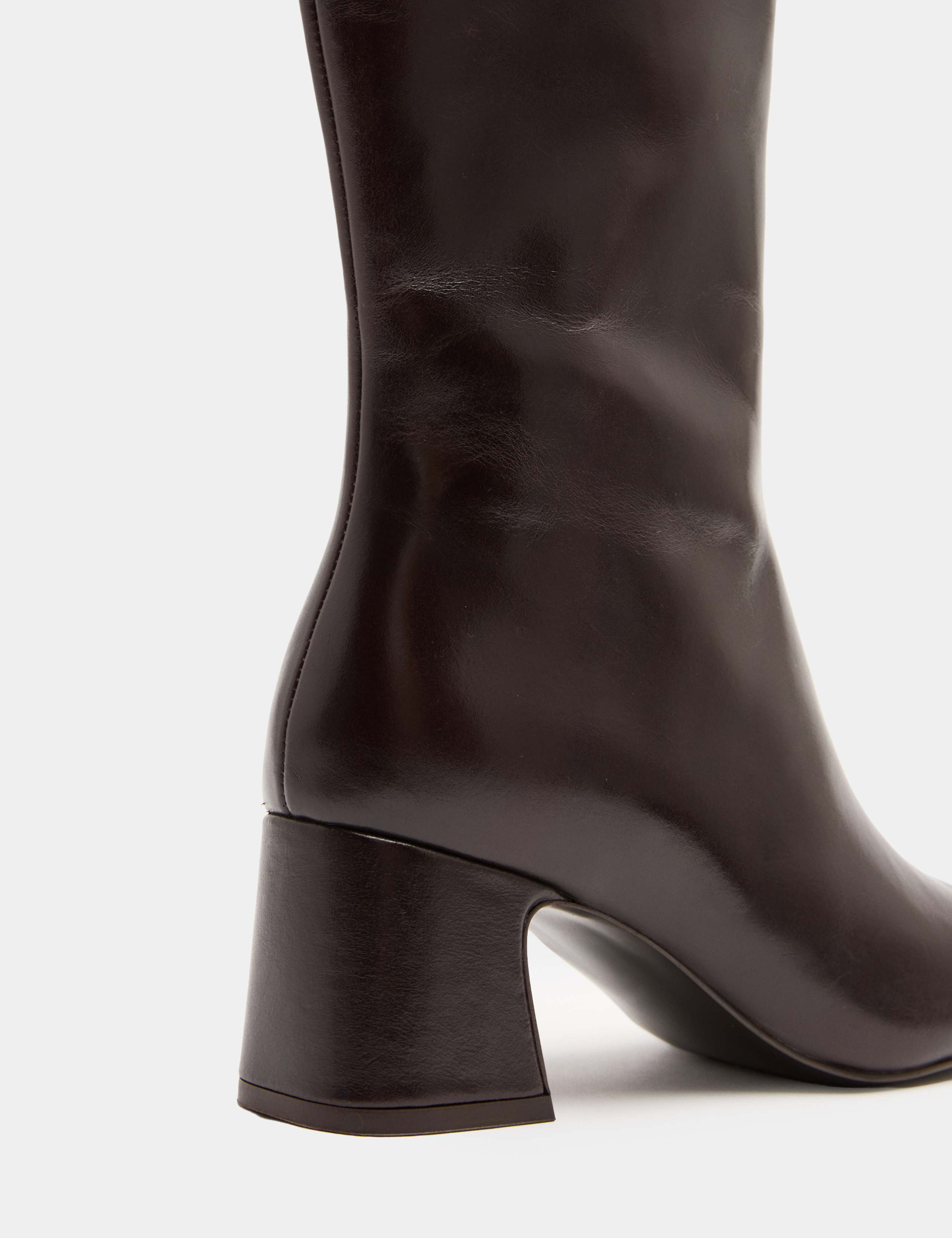 Square Toe Block Heel Knee High Boot 3 of 3