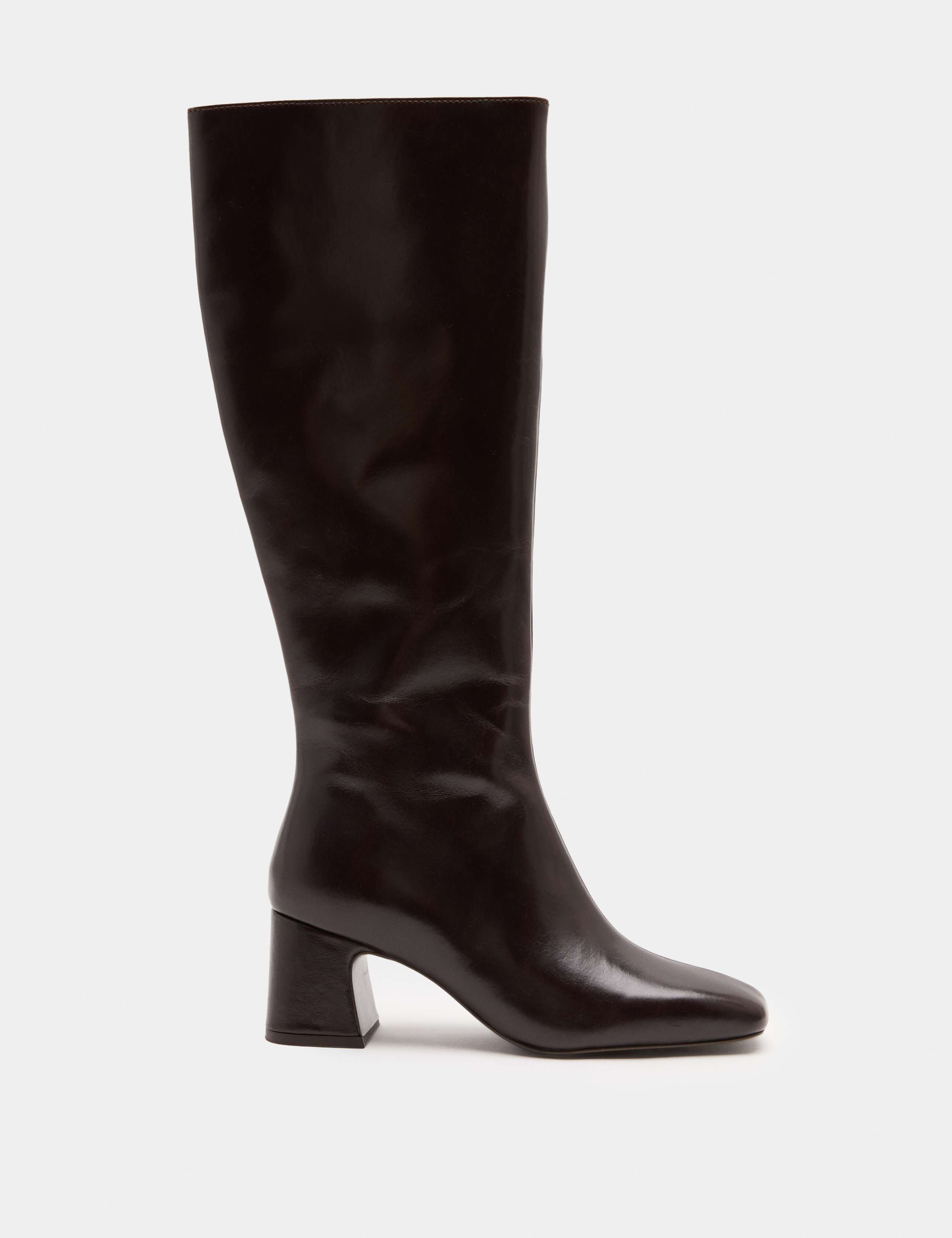 Square Toe Block Heel Knee High Boot 2 of 3