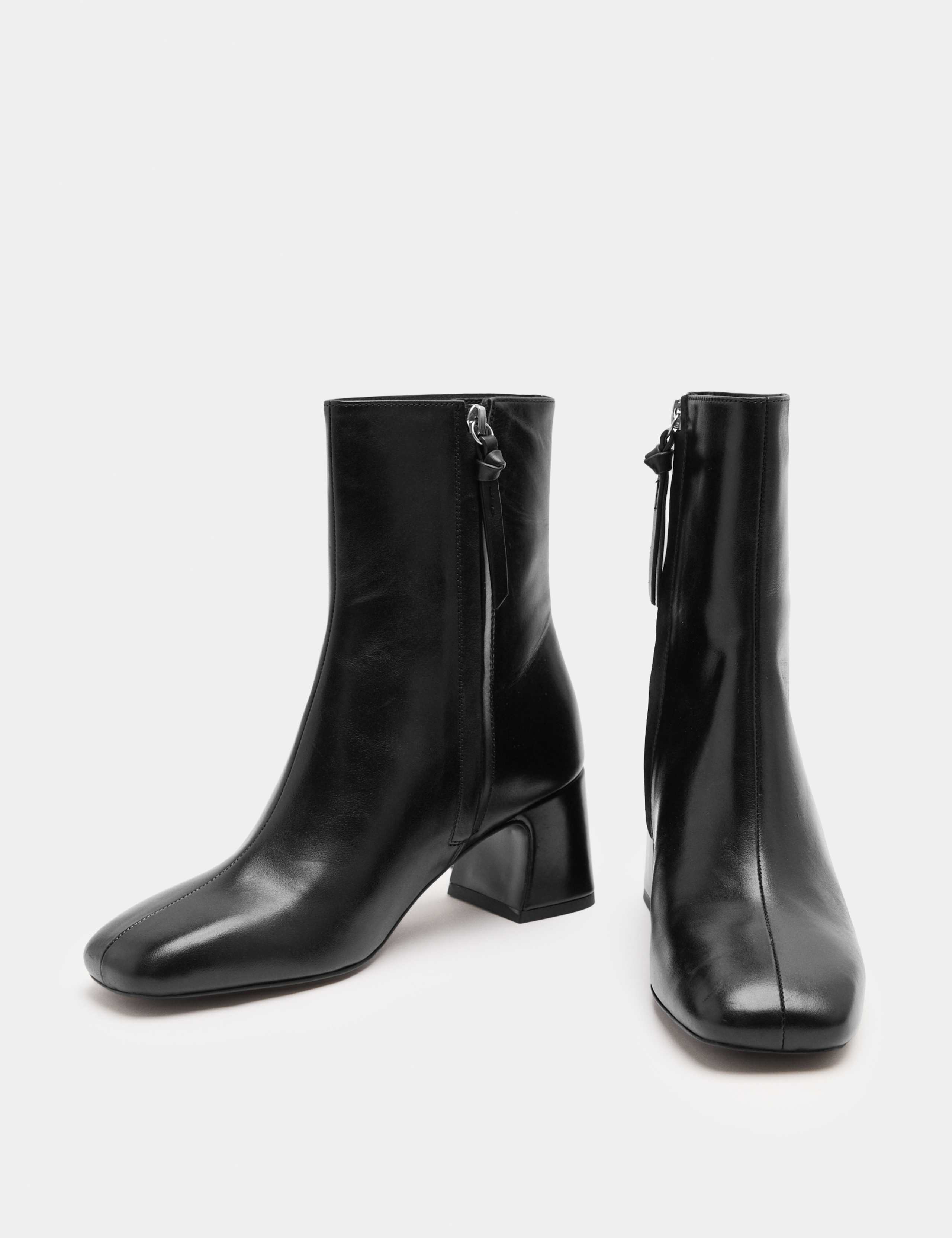 Square Toe Block Heel Ankle Boots 1 of 3