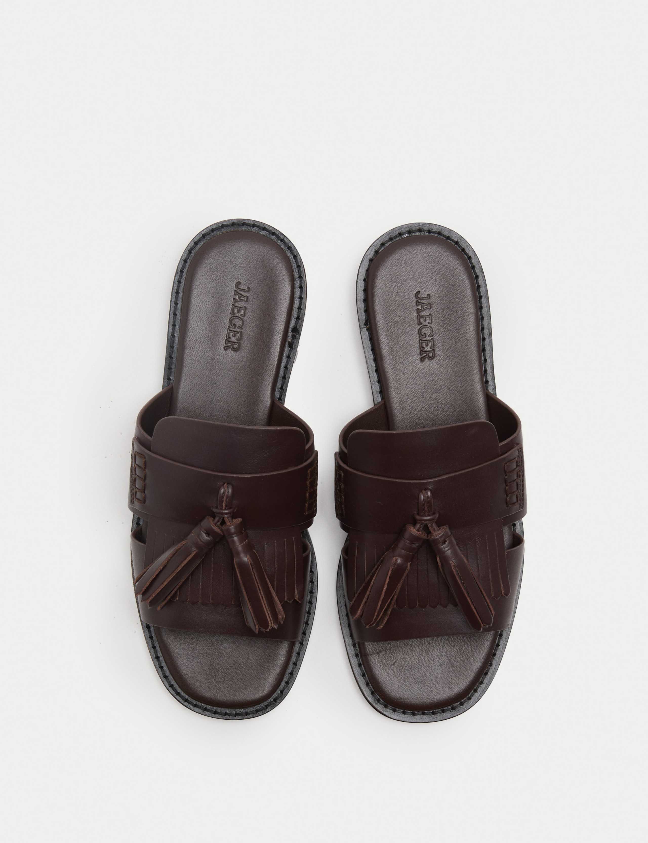 Leather Tassel Flat Loafer Mules 1 of 3