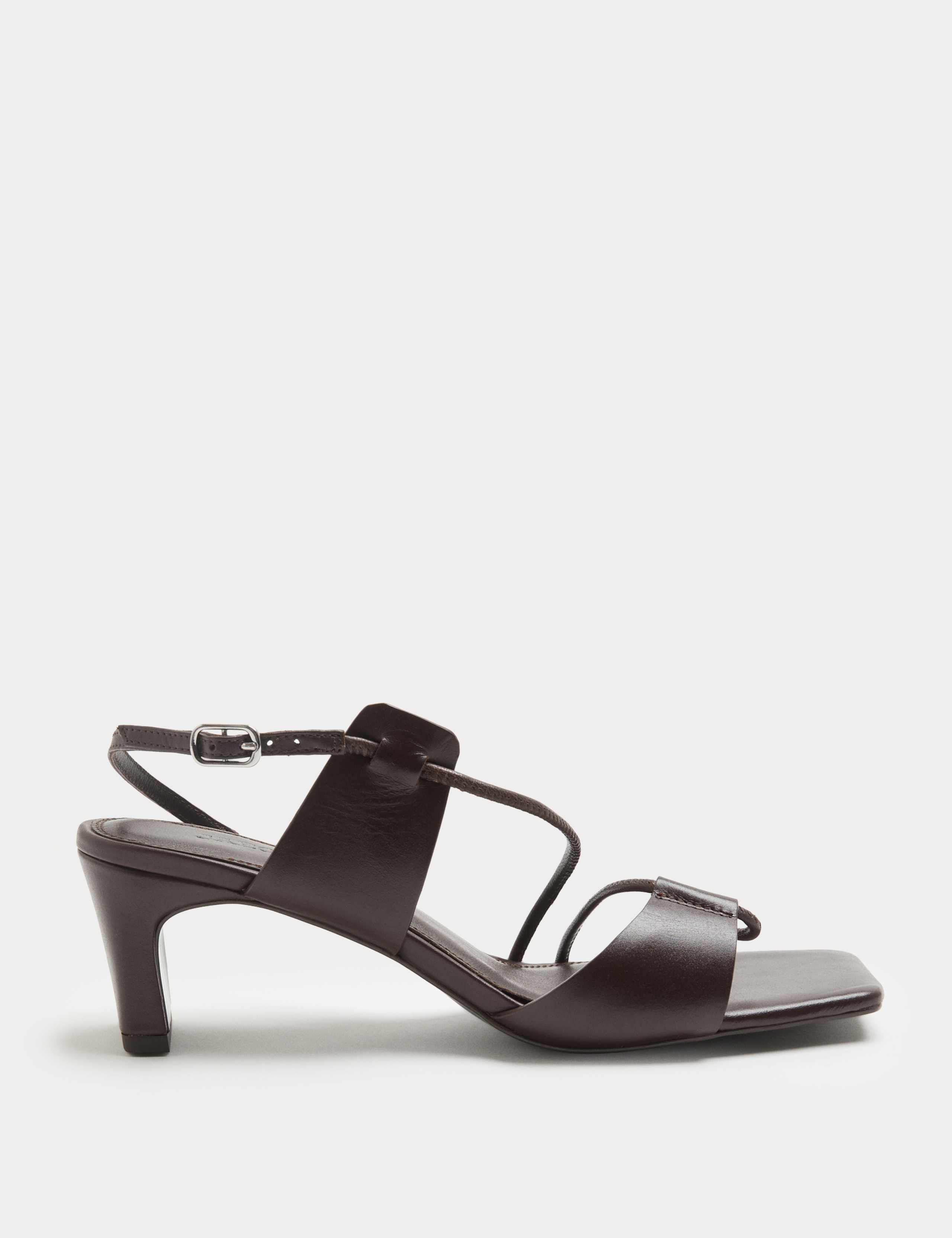 Leather Strappy Block Heel Sandals 2 of 3