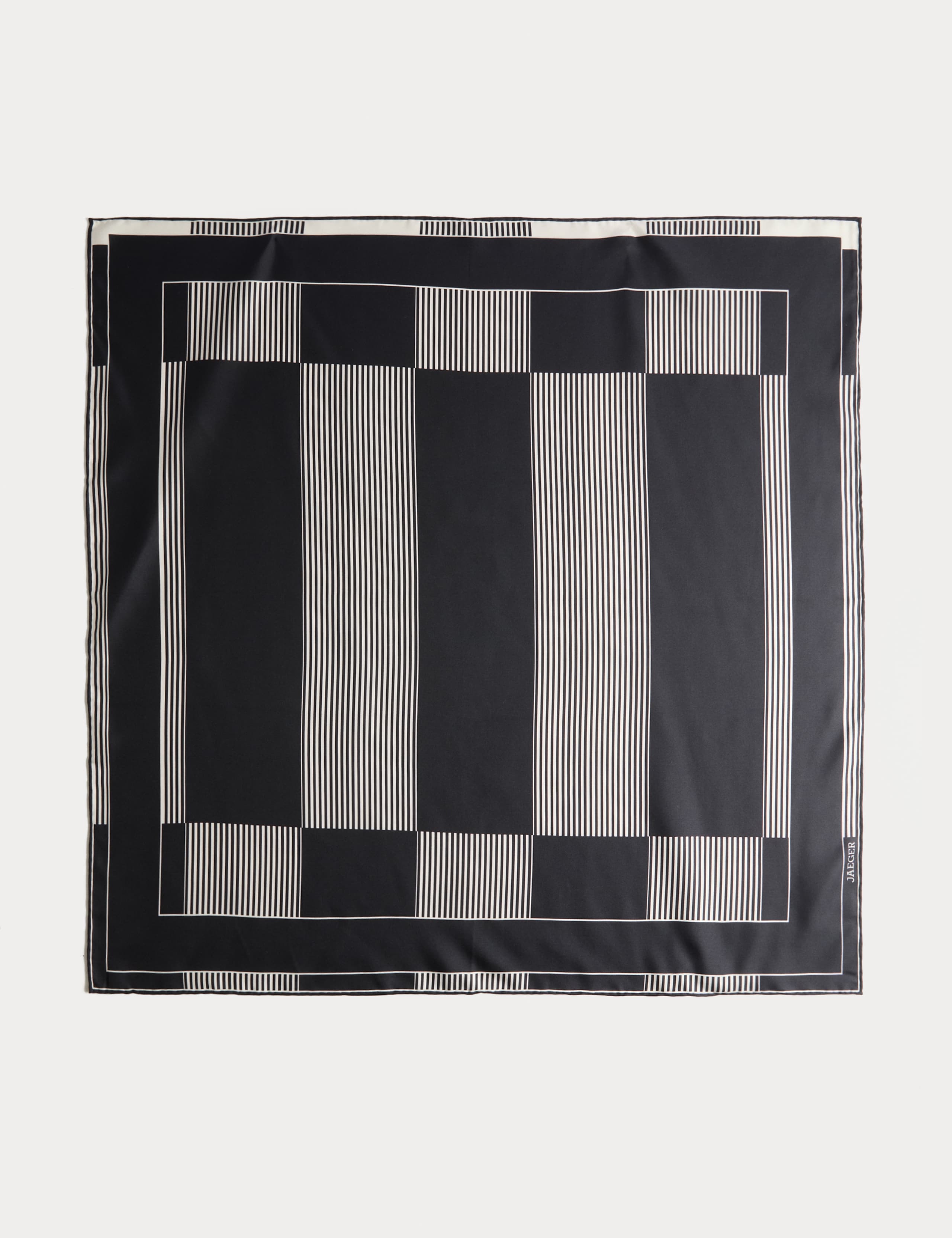 Pure Silk Colour Block Striped Scarf 2 of 3