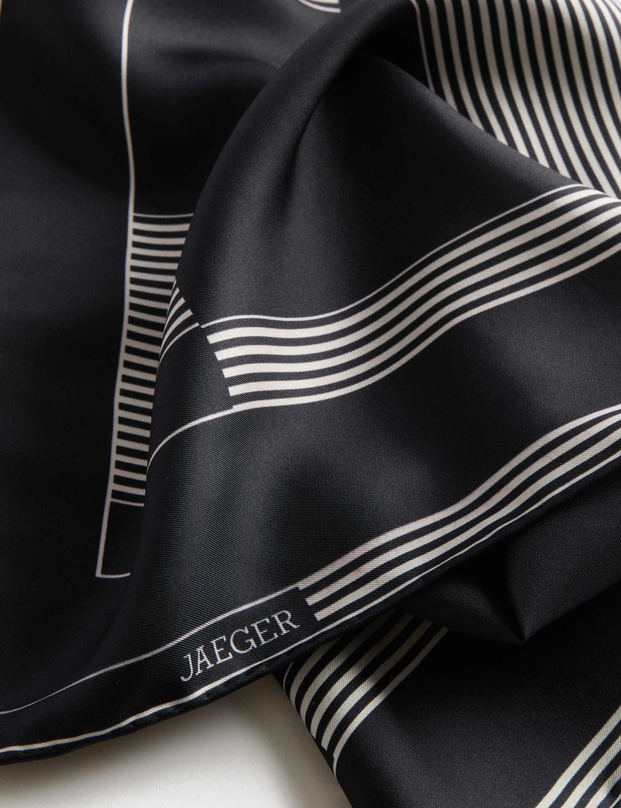 Pure Silk Colour Block Striped Scarf 3 of 3
