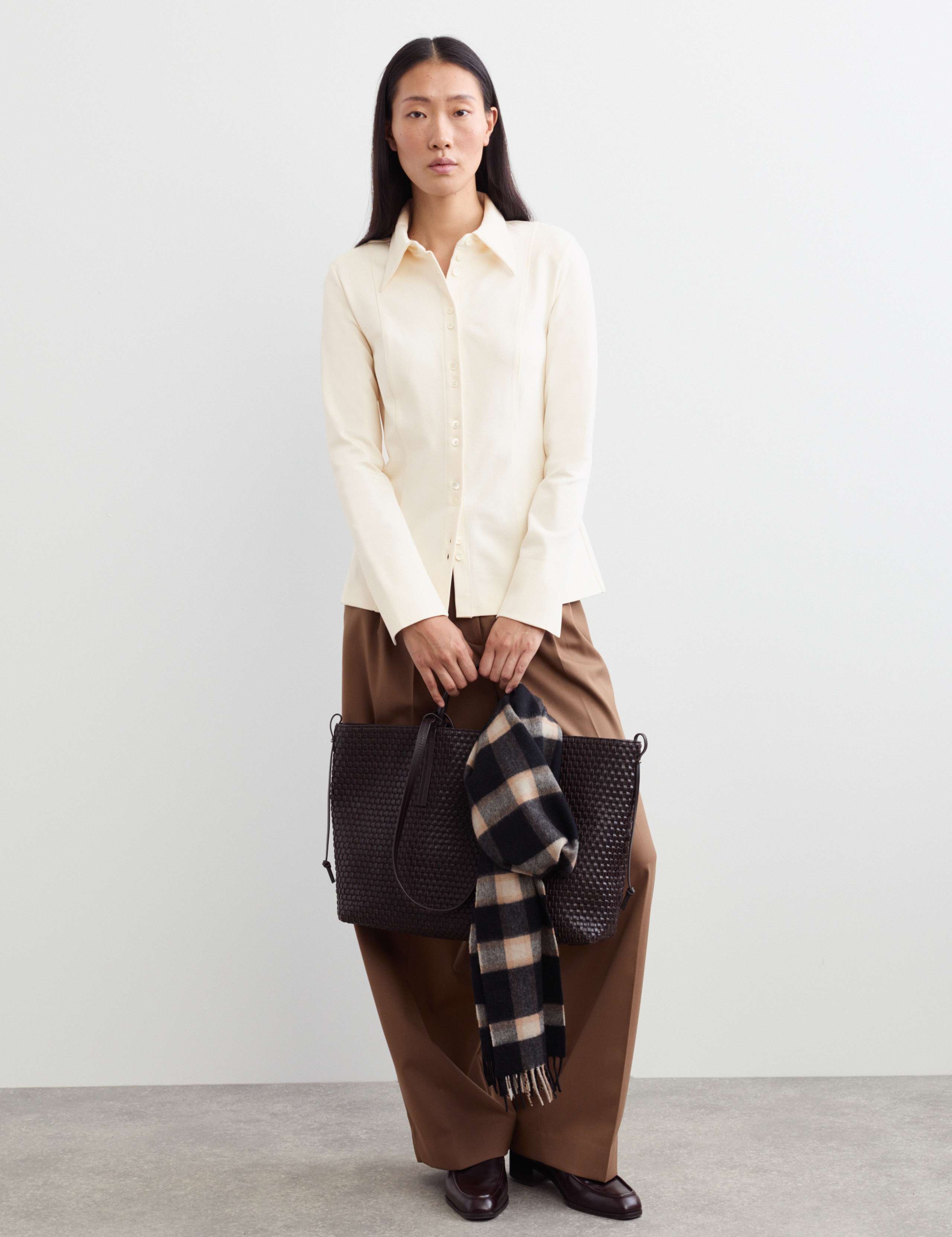 Pure Cashmere Checked Scarf 3 of 3