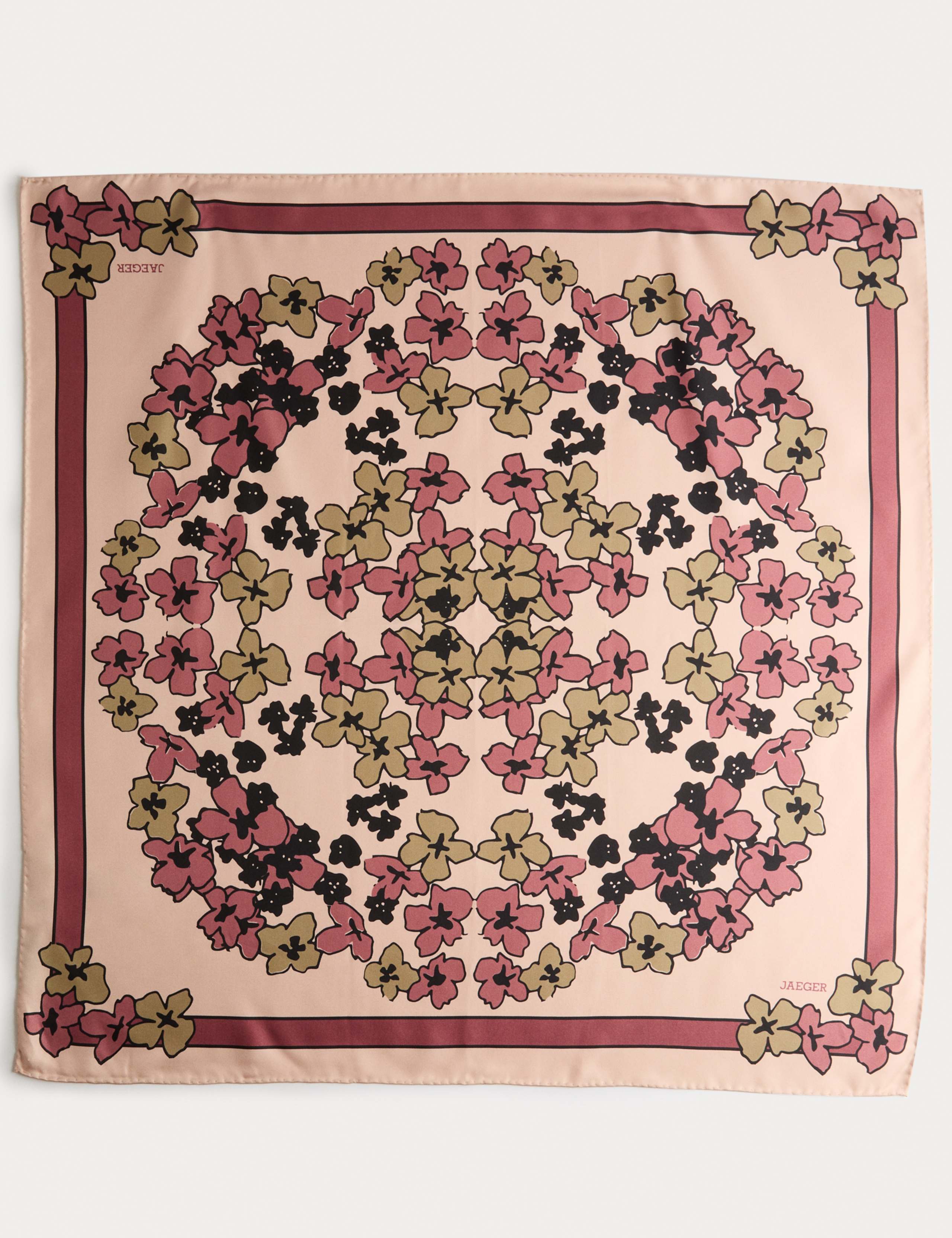 Pure Silk Floral Scarf 2 of 4