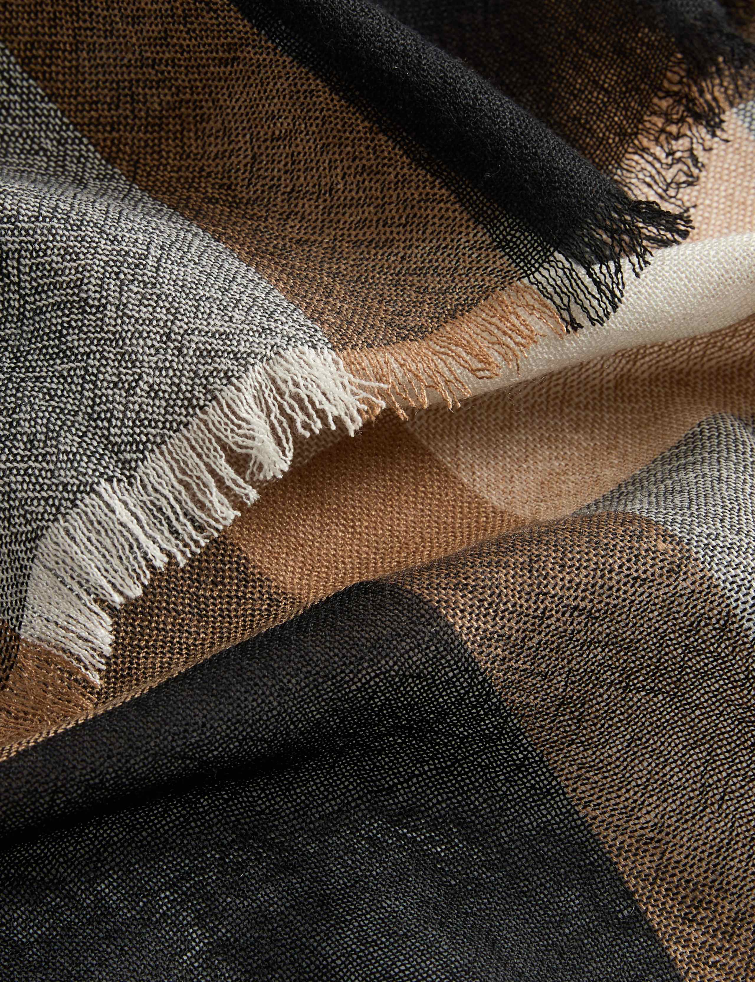 Silk Rich Checked Scarf 2 of 2