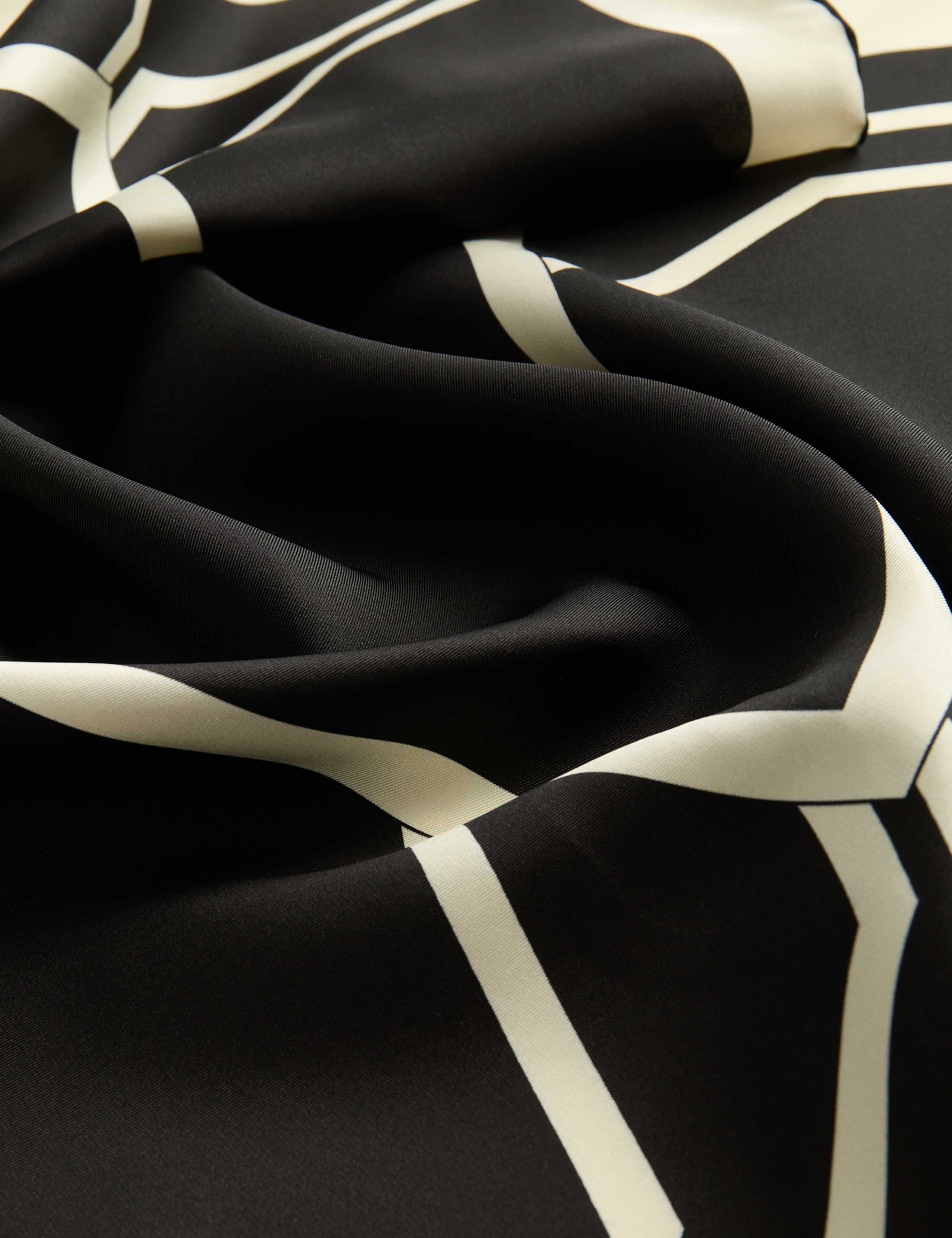 Pure Silk Geometric Scarf 3 of 4