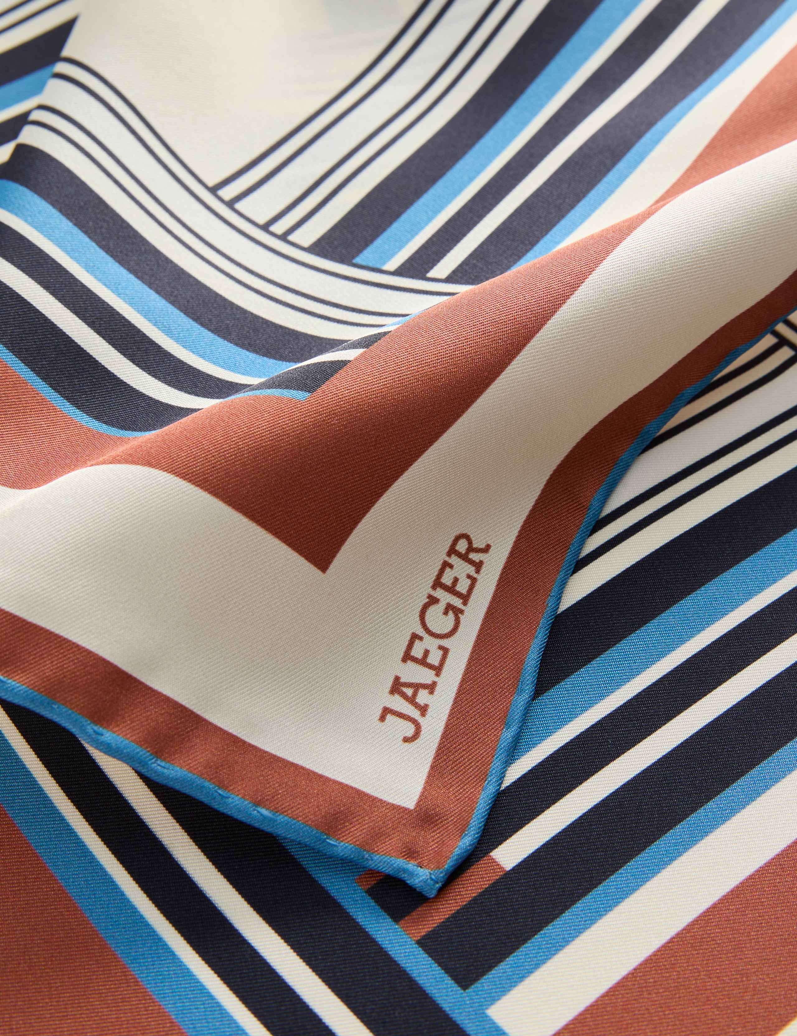 Pure Silk Geometric Scarf 4 of 4