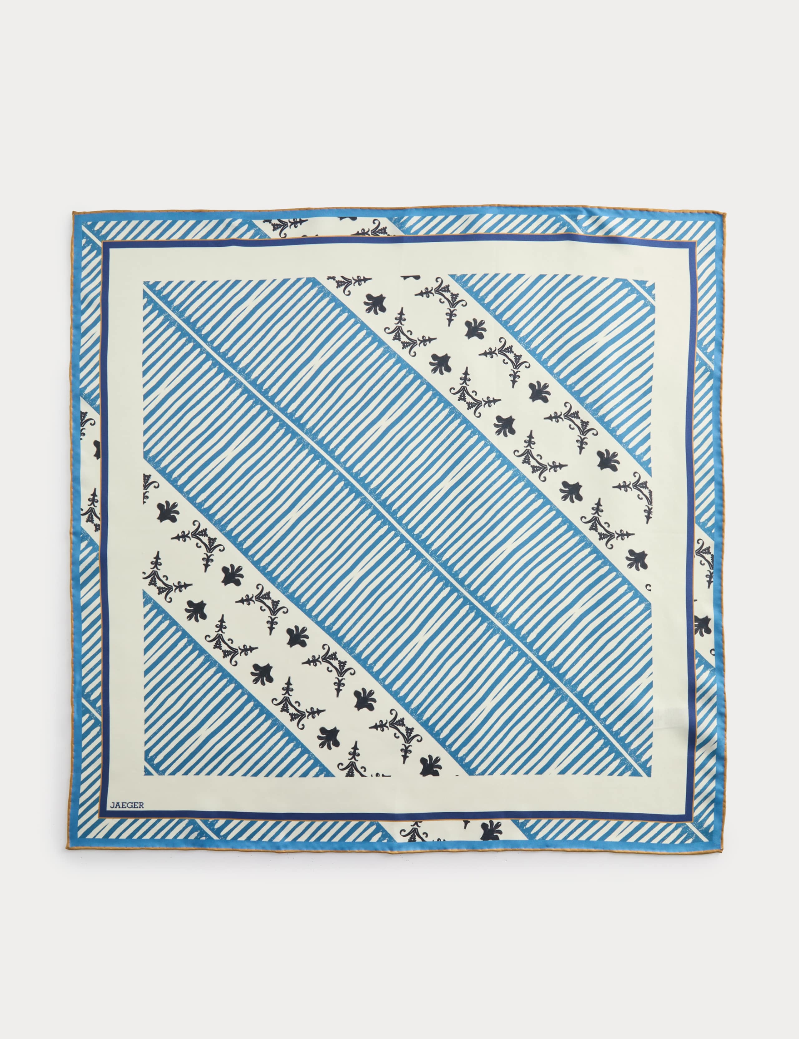 Pure Silk Linear Floral Scarf 2 of 4