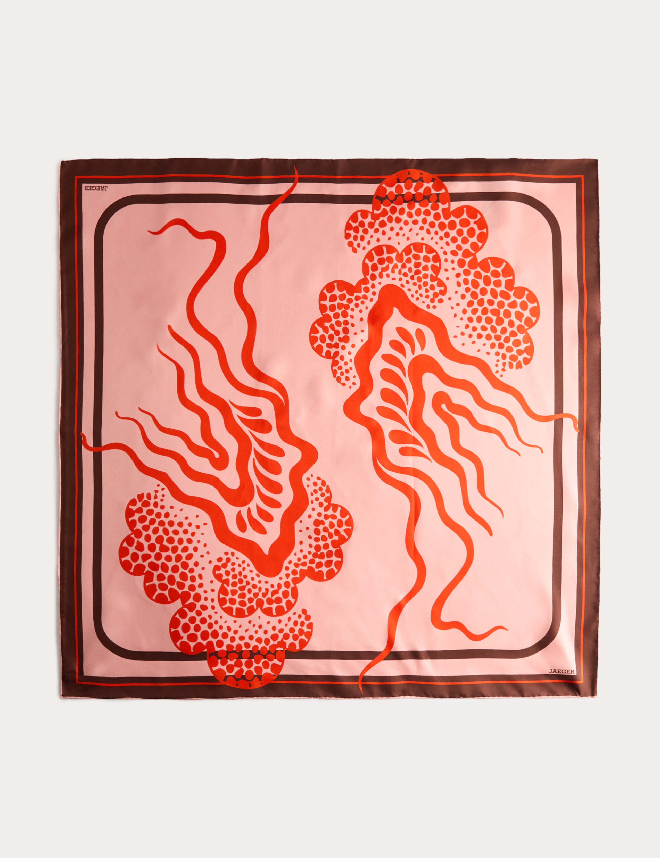 Linear Wave Printed Square Scarf 3 of 5