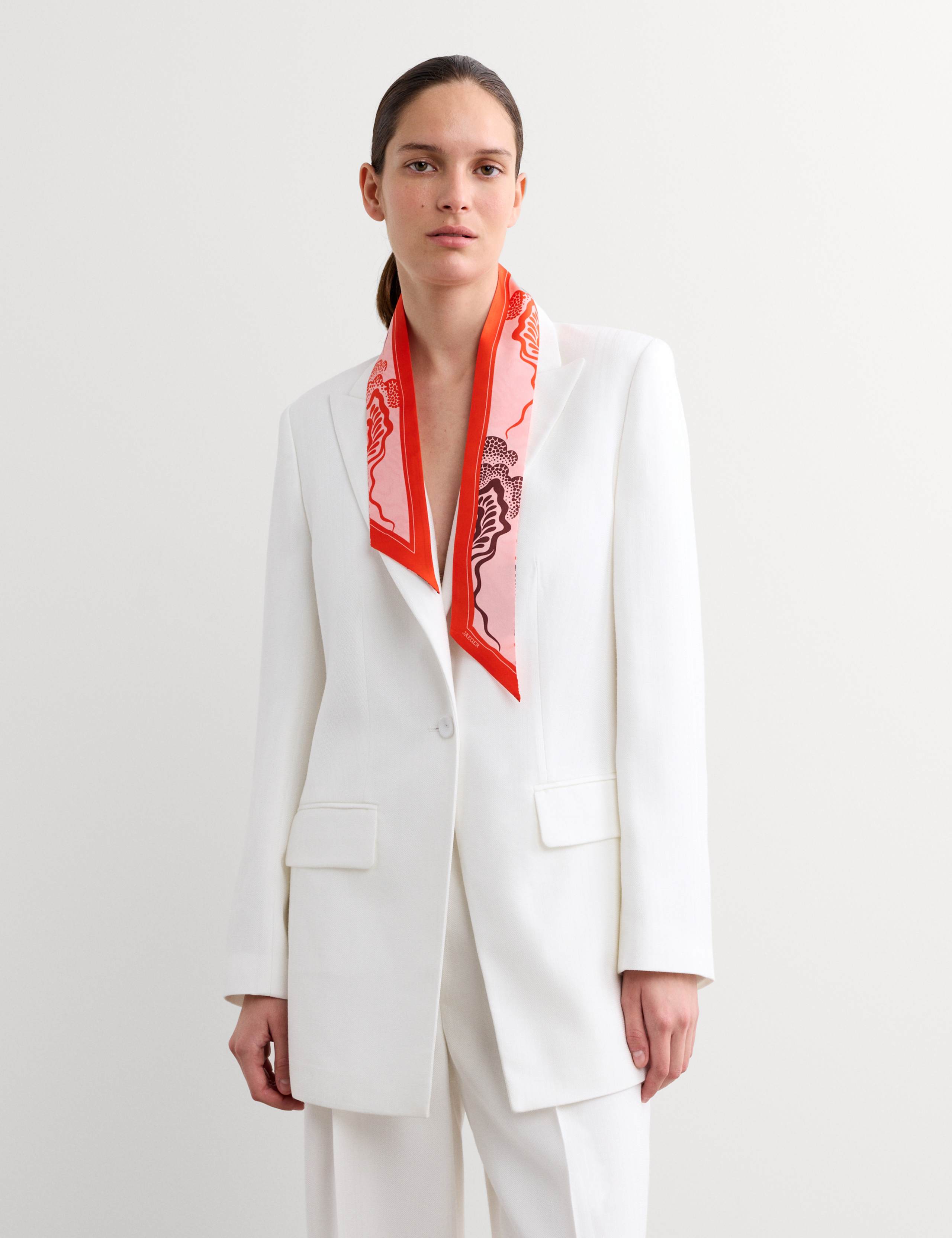 Pure Silk Linear Wave Printed Scarf 3 of 4