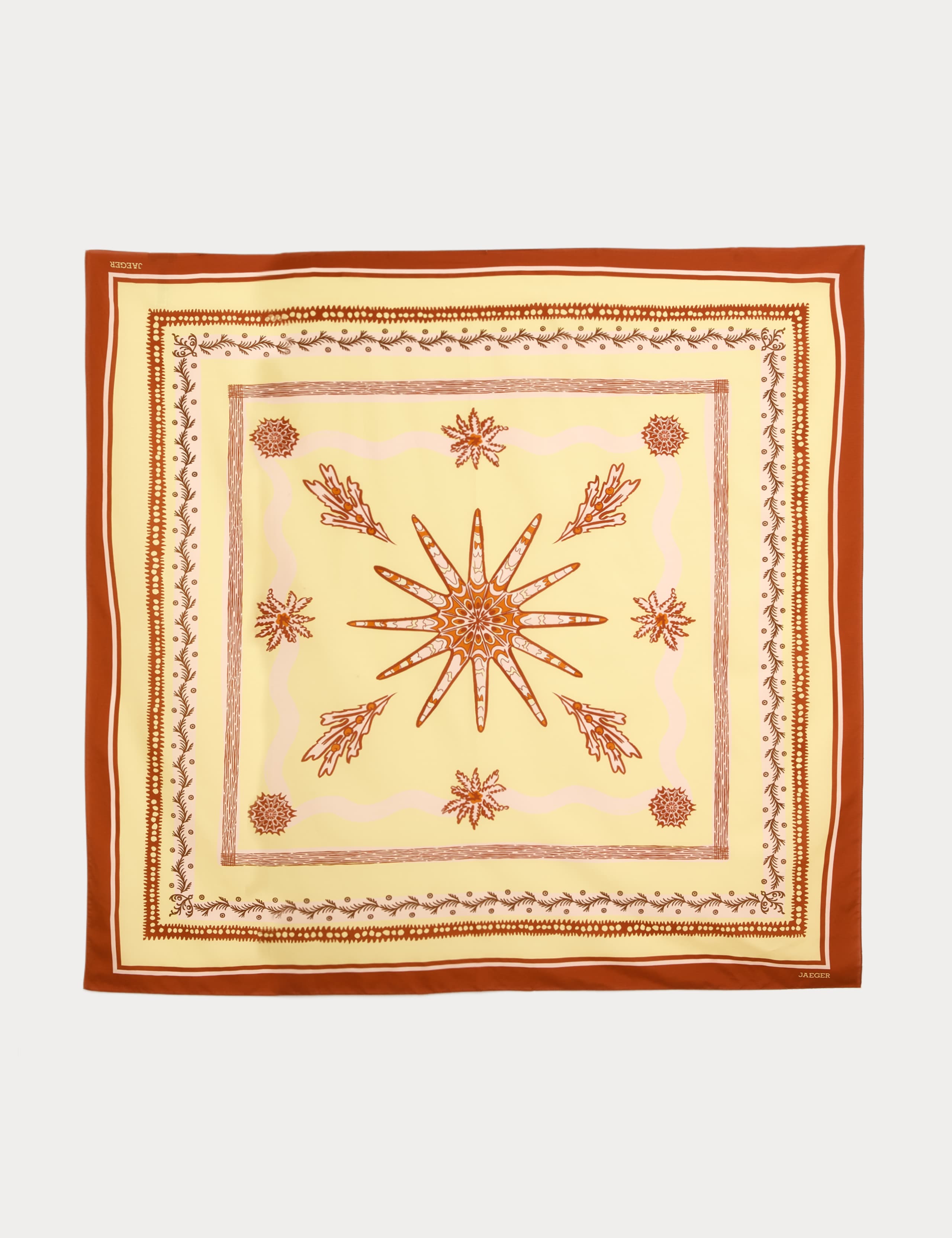 Extra Large Cotton Rich Patterned Scarf with Silk 2 of 4