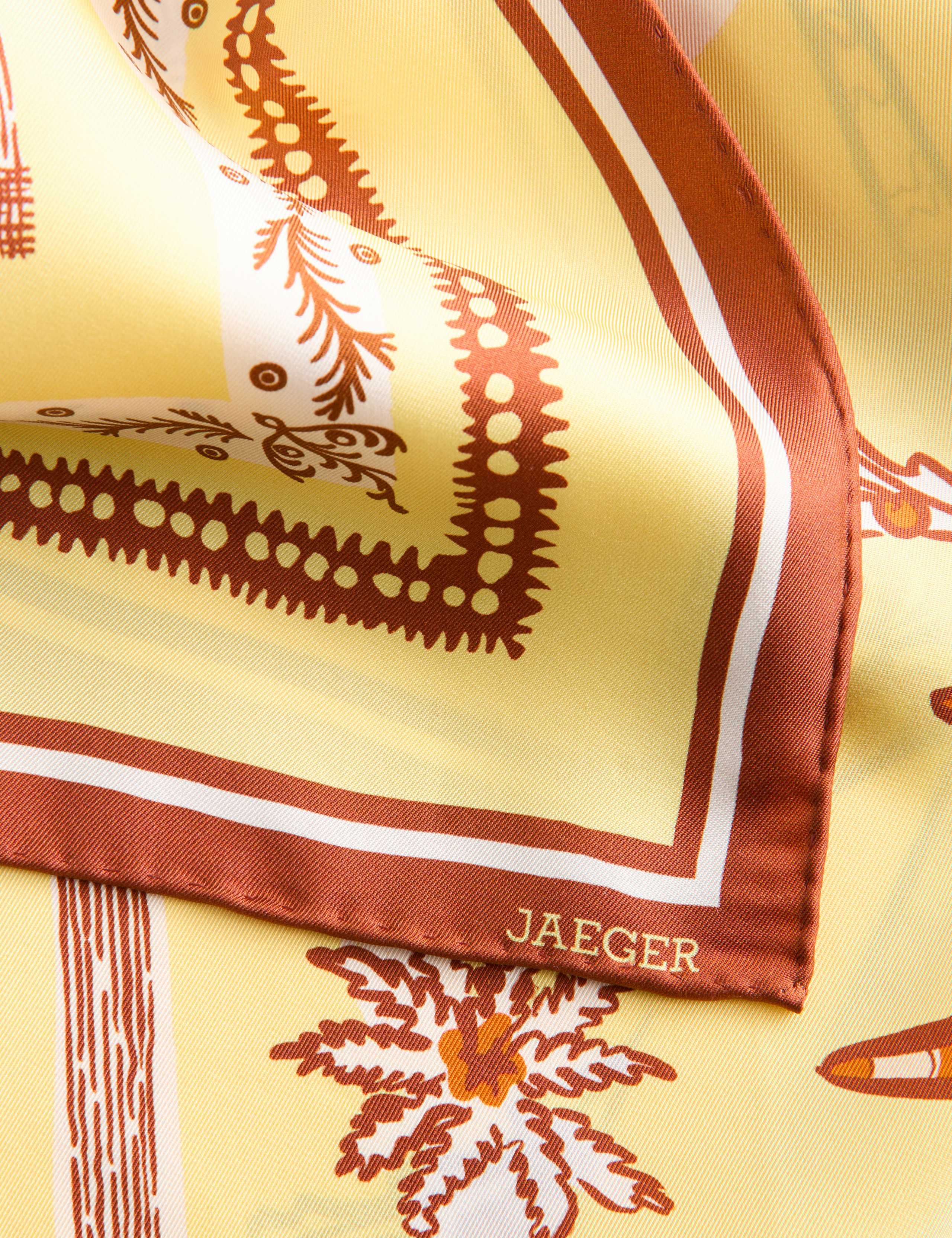 Pure Silk Twill Printed Square Scarf 4 of 4