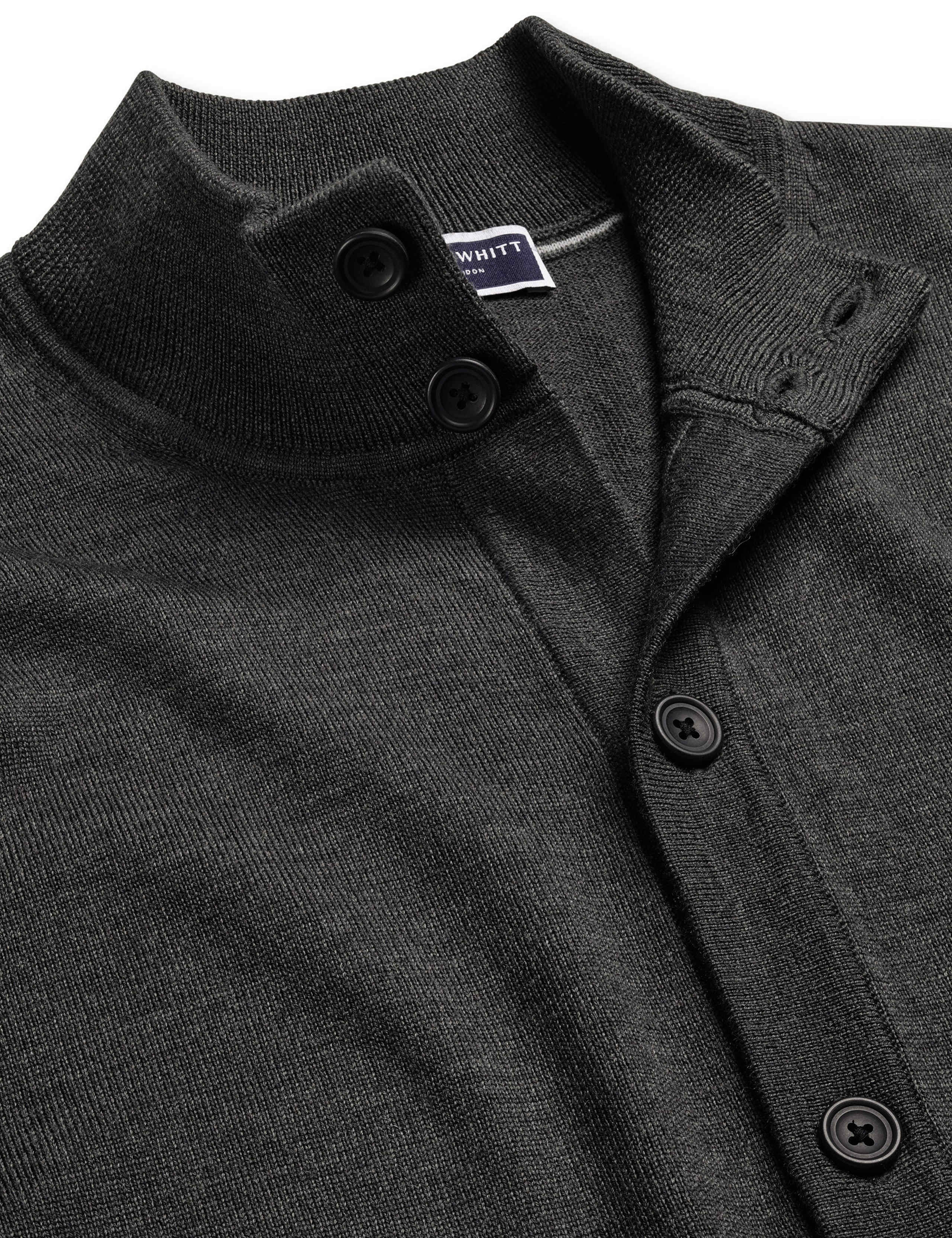 Pure Wool Funnel Neck Cardigan 4 of 5