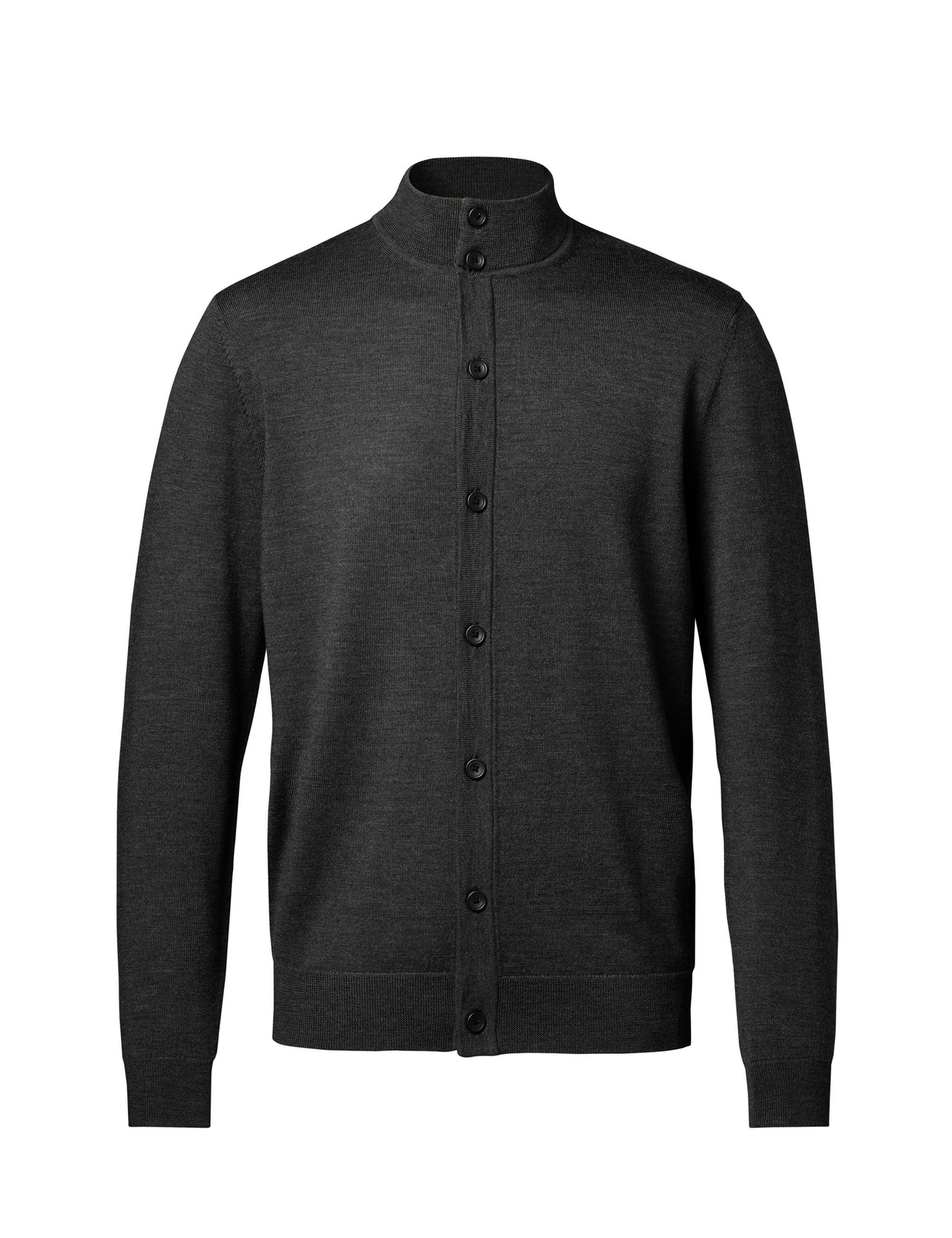 Pure Wool Funnel Neck Cardigan 2 of 5