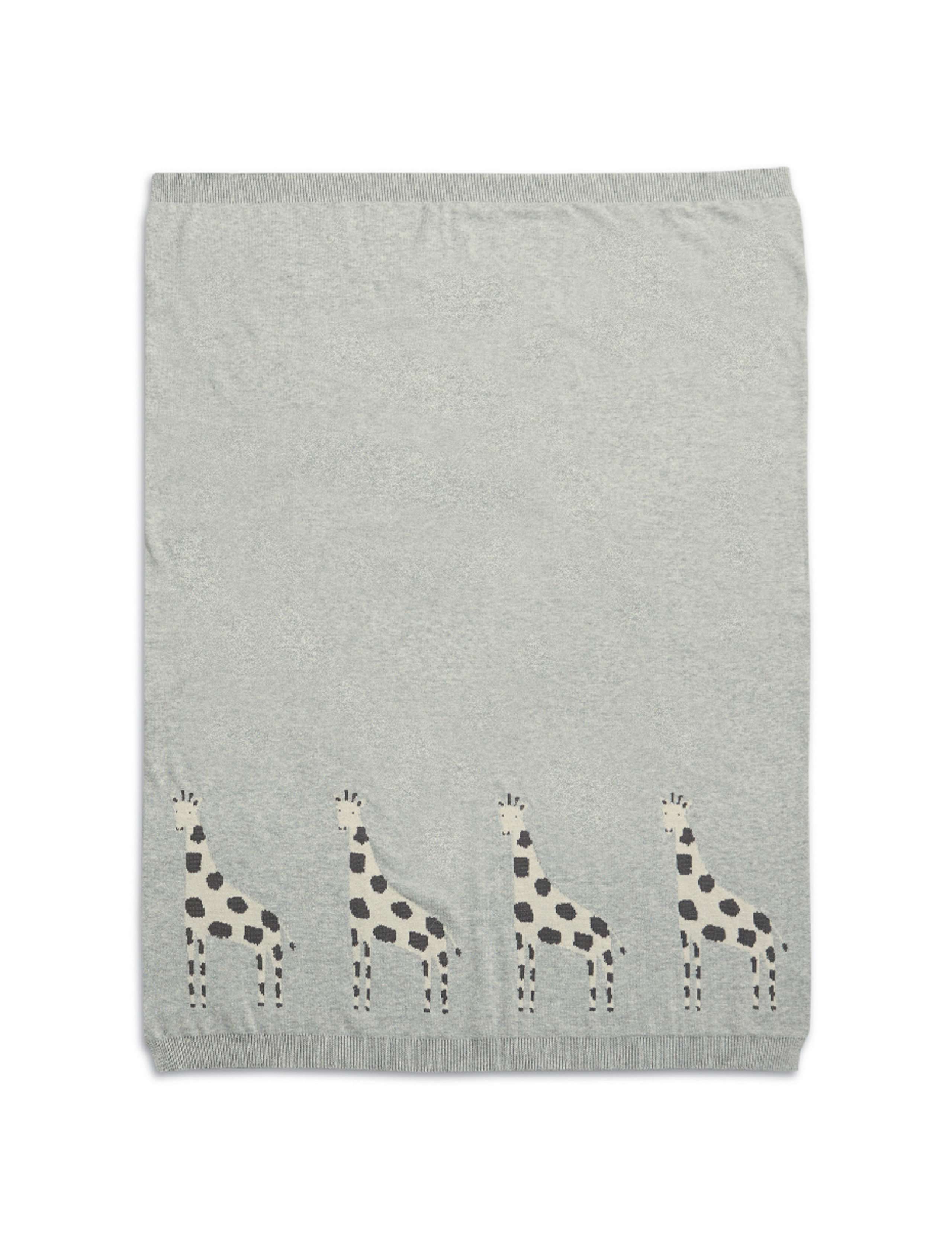 Pure Cotton Knitted Giraffe Shawl 1 of 2