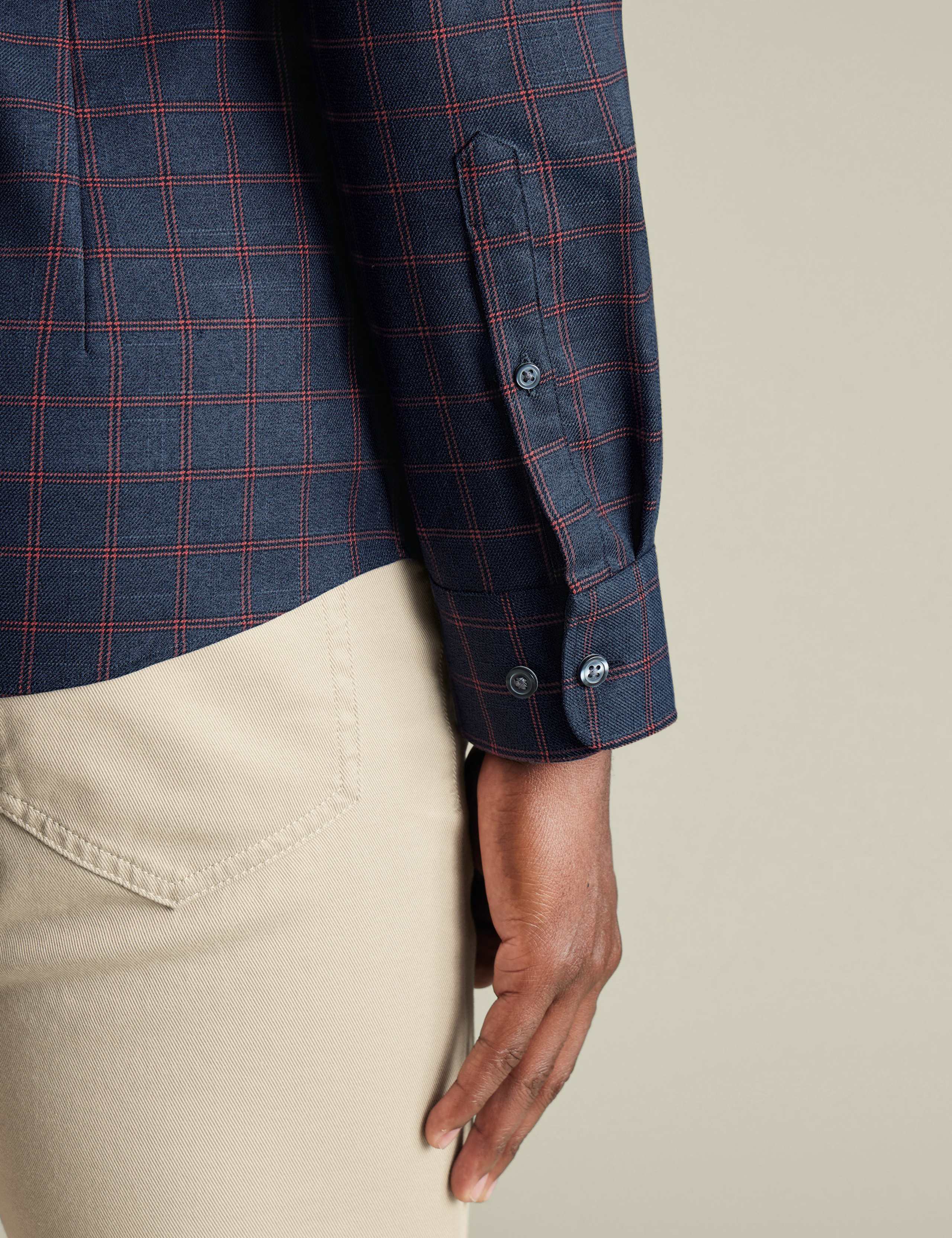 Slim Fit Non Iron Pure Cotton Check Shirt 4 of 6