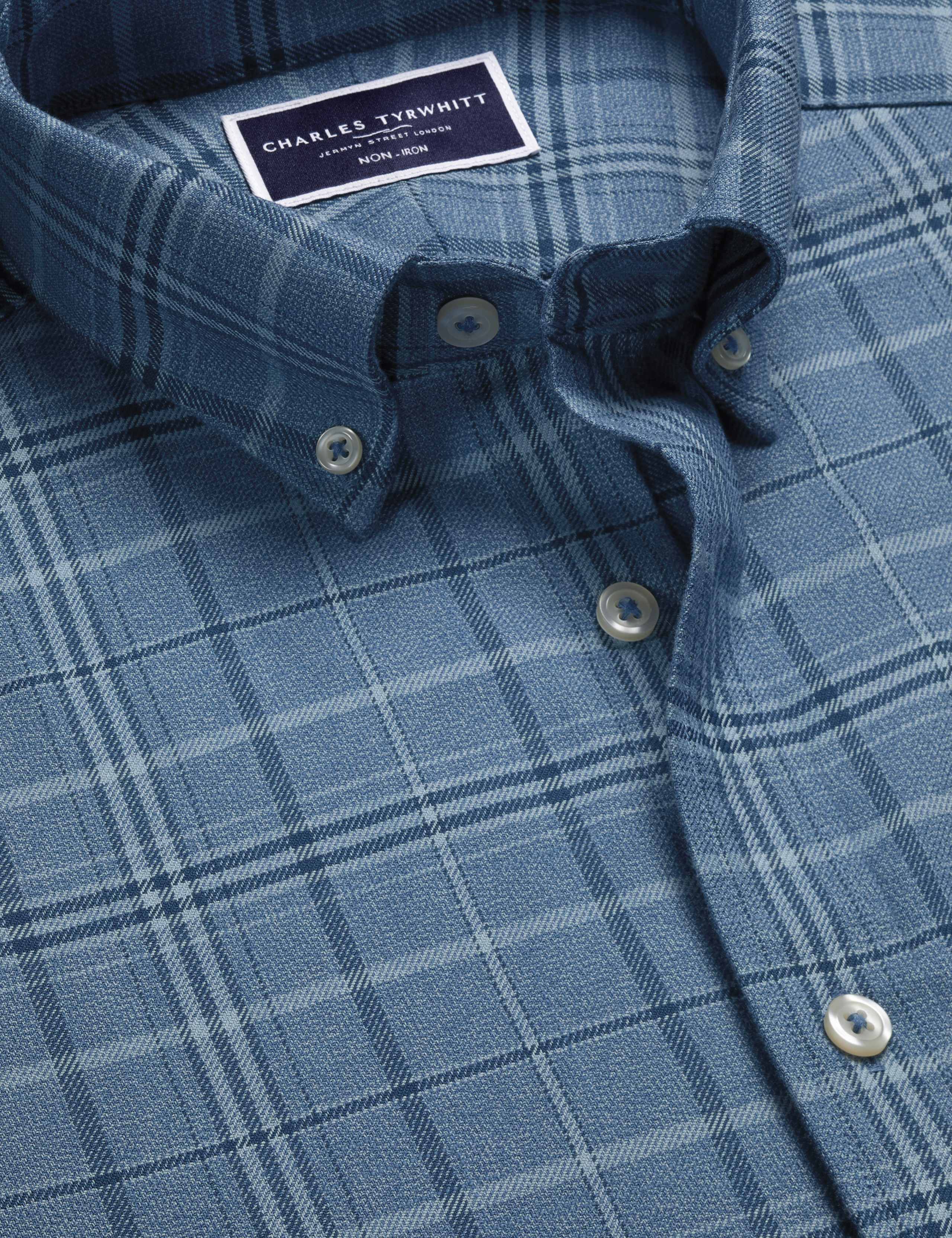 Slim Fit Non Iron Pure Cotton Check Shirt 5 of 6