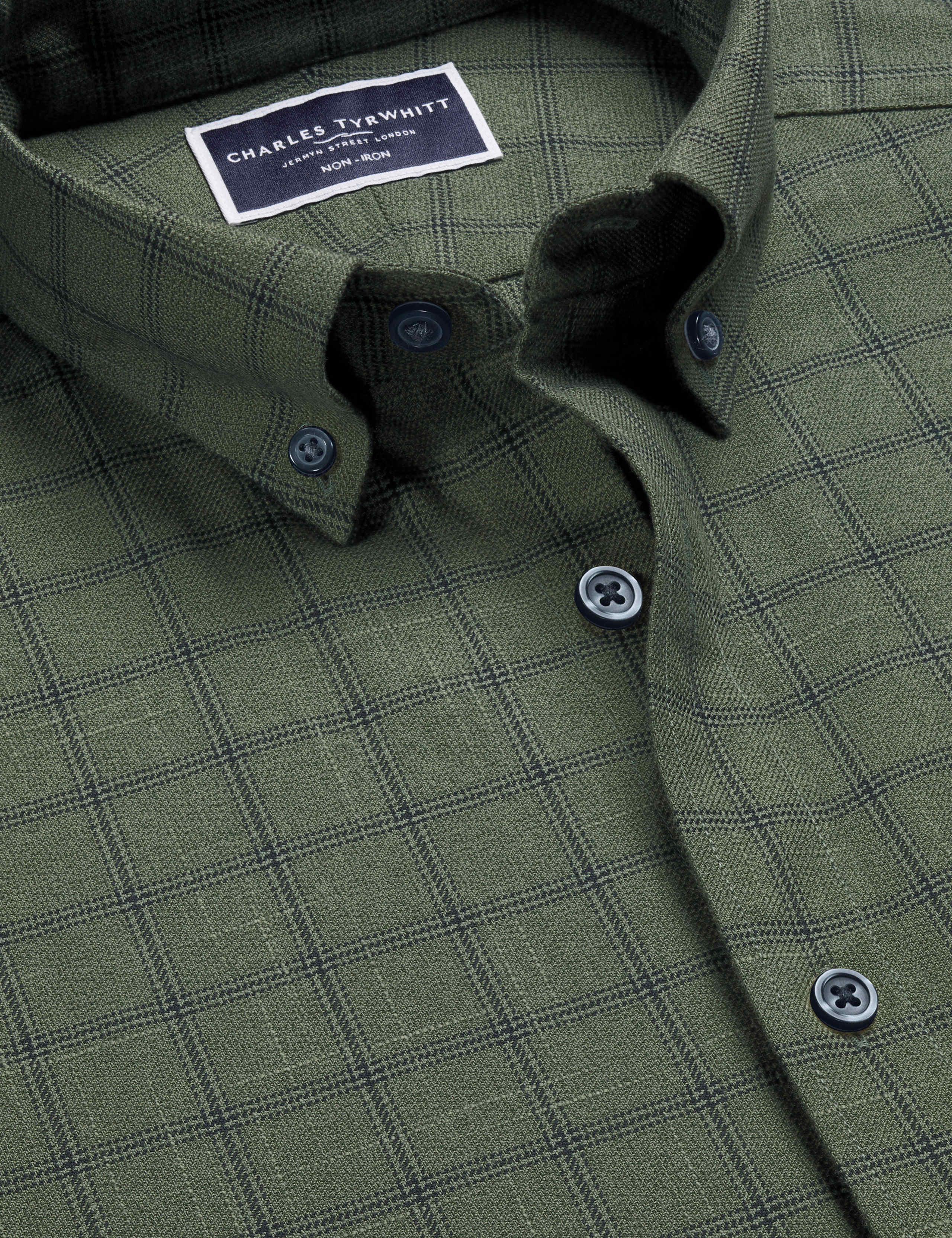 Slim Fit Non Iron Pure Cotton Check Shirt 5 of 6
