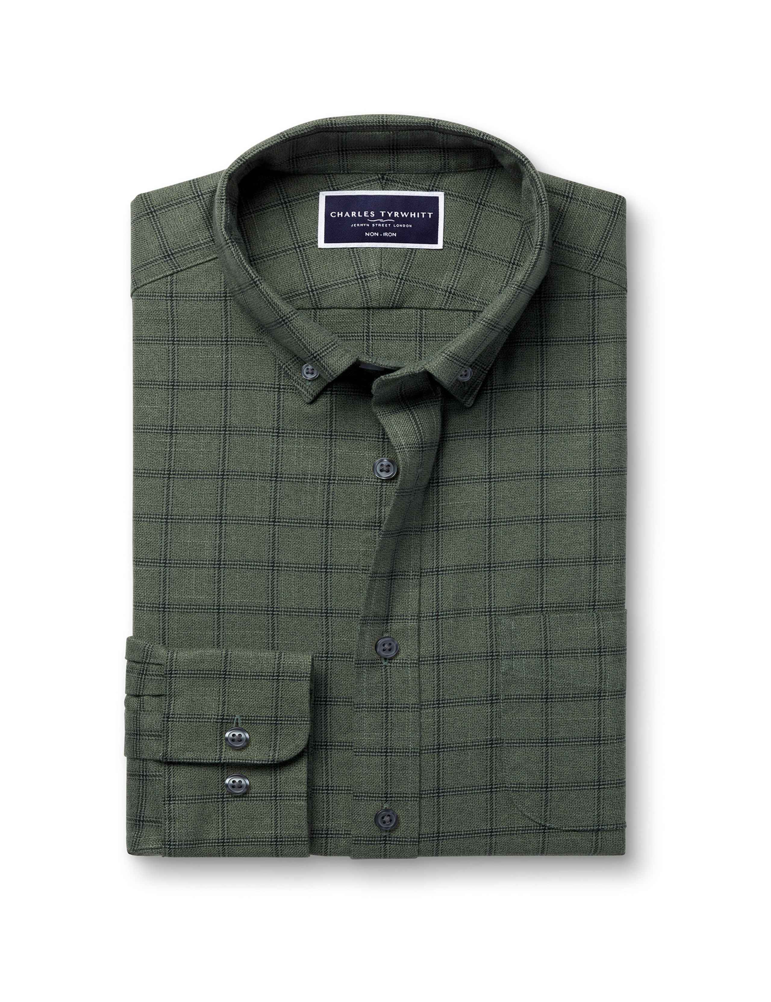 Slim Fit Non Iron Pure Cotton Check Shirt 2 of 6