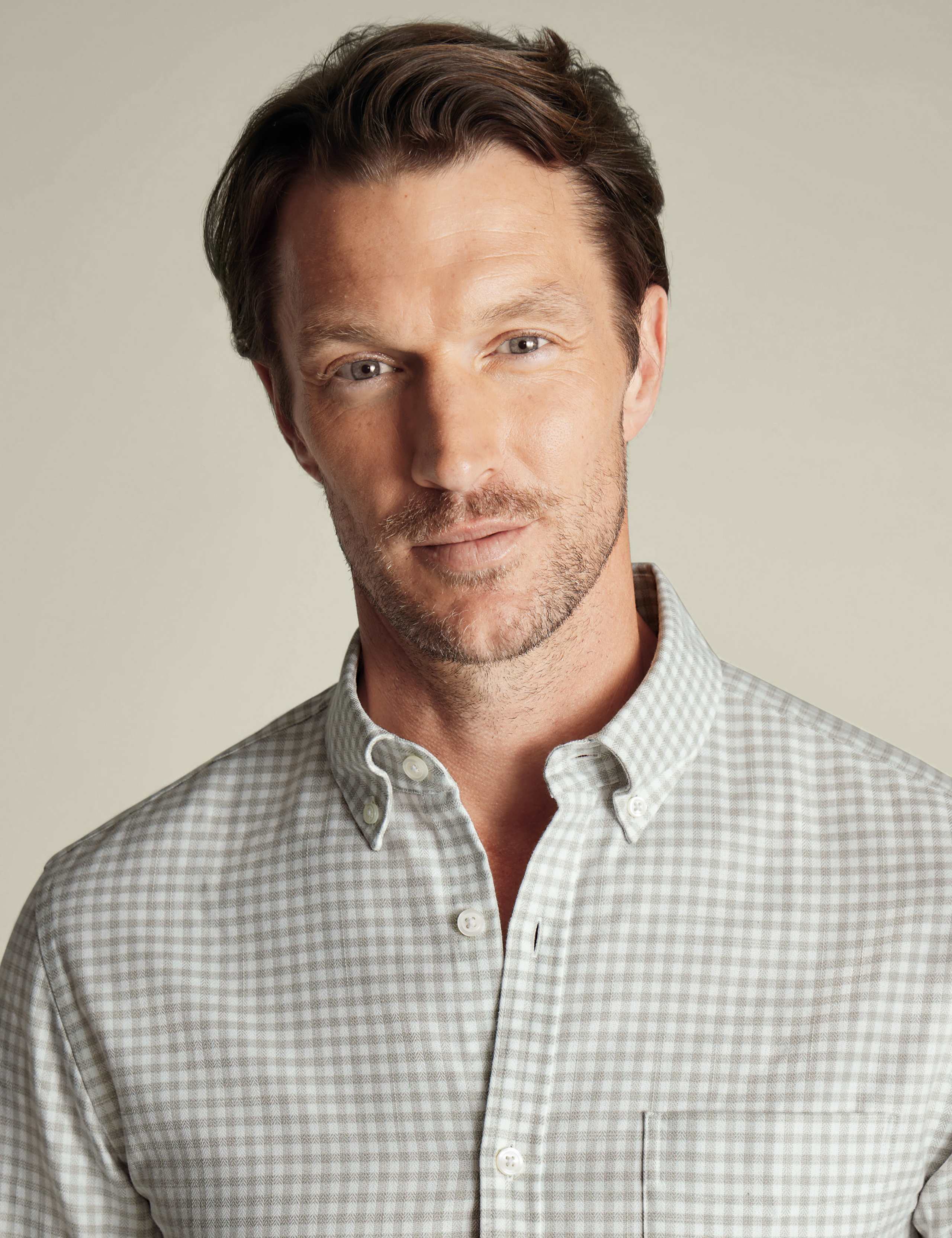Slim Fit Non Iron Pure Cotton Gingham Shirt 3 of 6