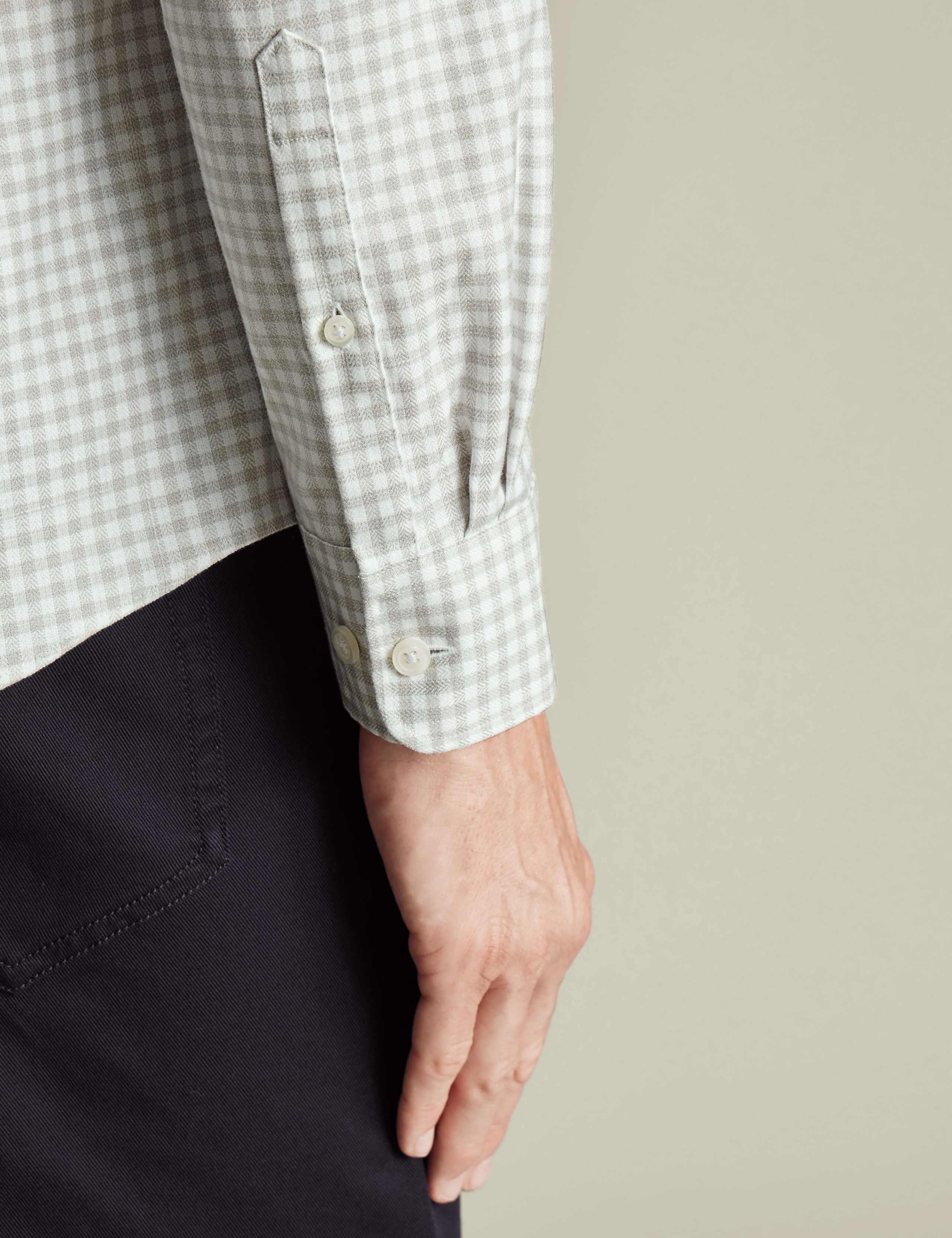 Slim Fit Non Iron Pure Cotton Gingham Shirt 4 of 6