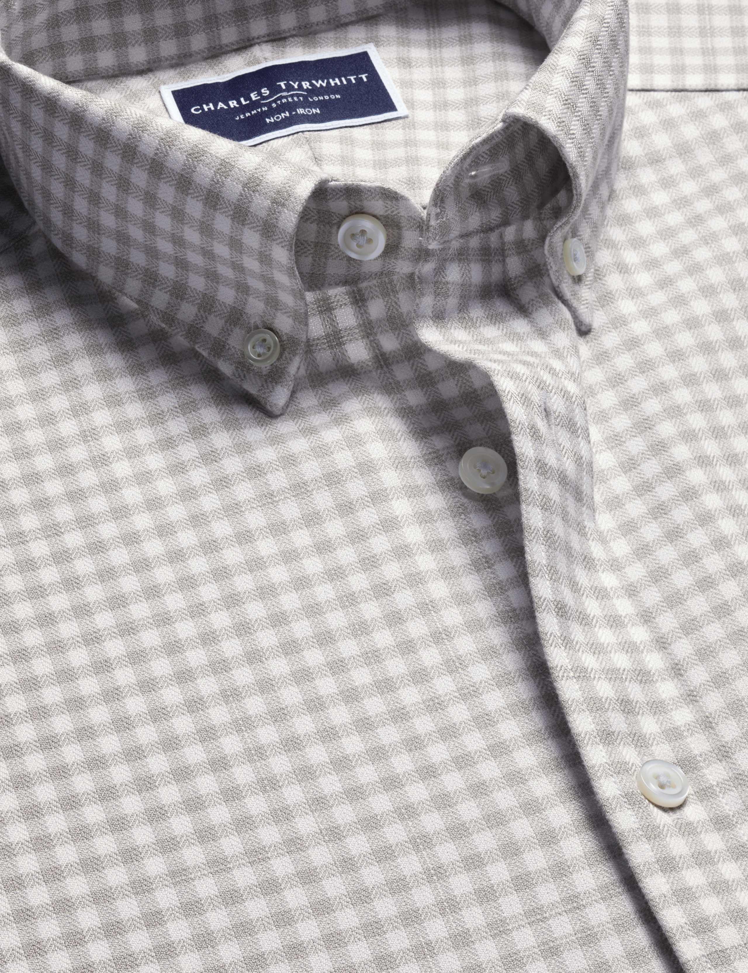 Slim Fit Non Iron Pure Cotton Gingham Shirt 5 of 6