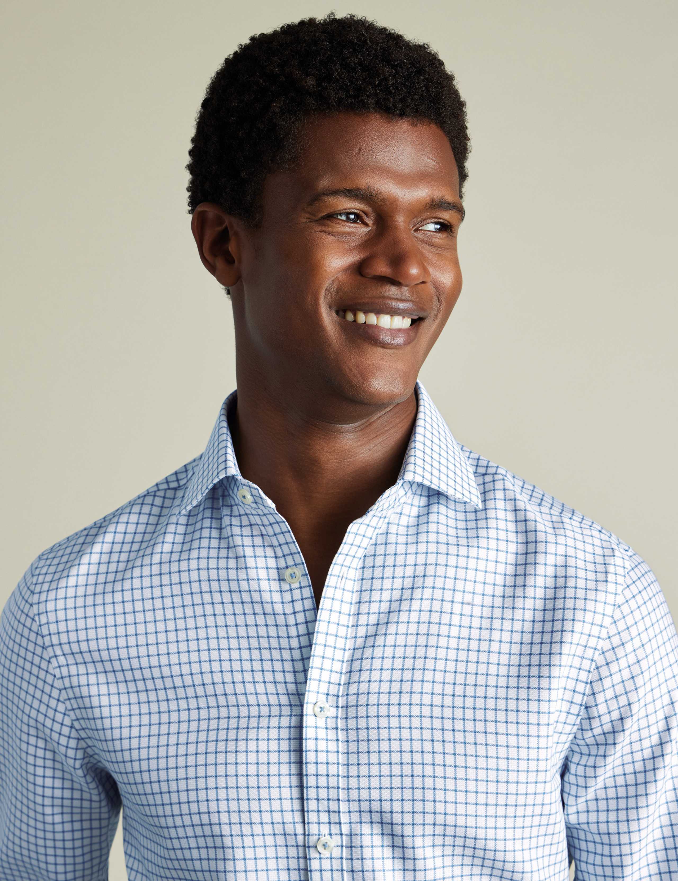Slim Fit Easy Iron Pure Cotton Check Shirt 3 of 6