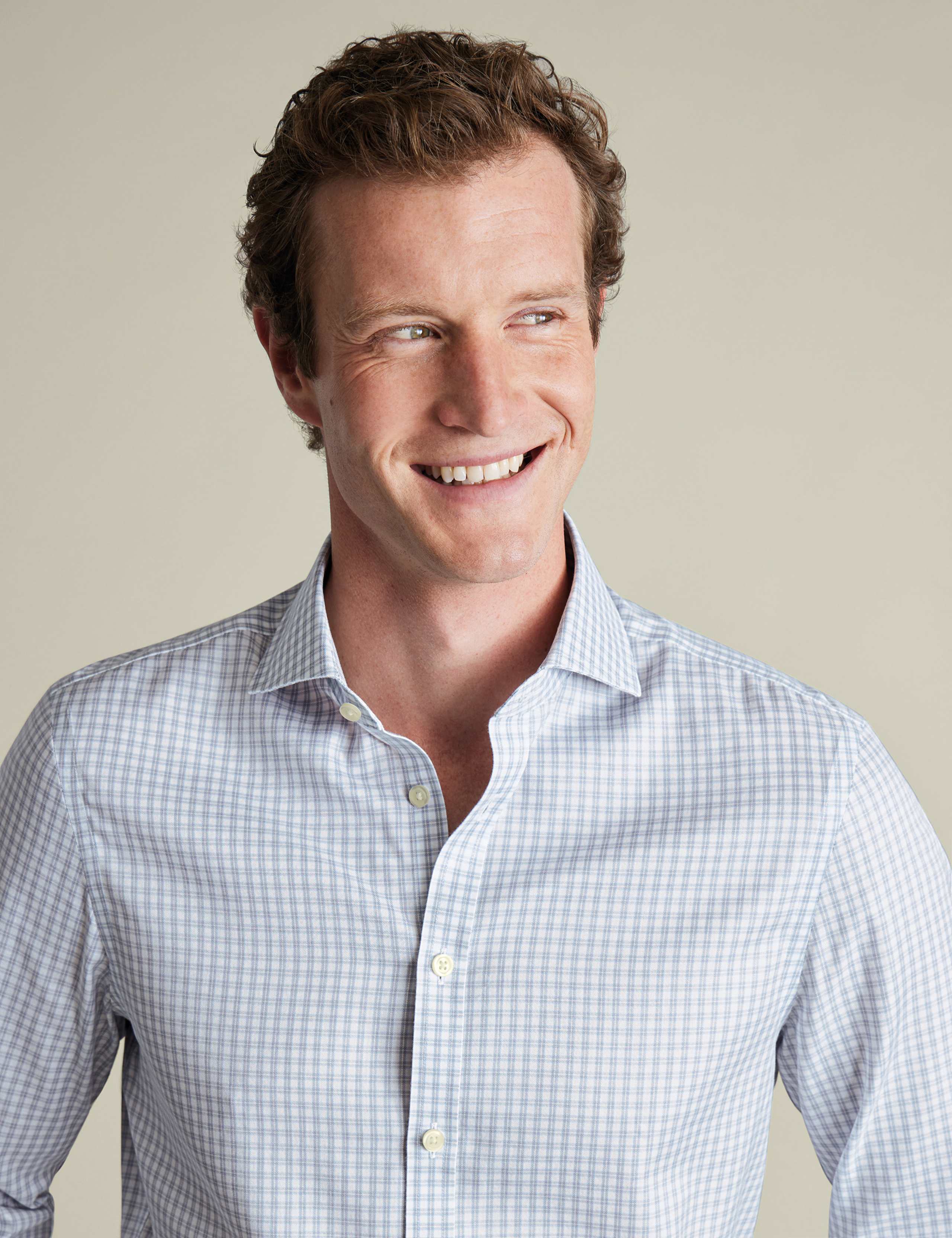 Slim Fit Easy Iron Pure Cotton Check Shirt 3 of 6