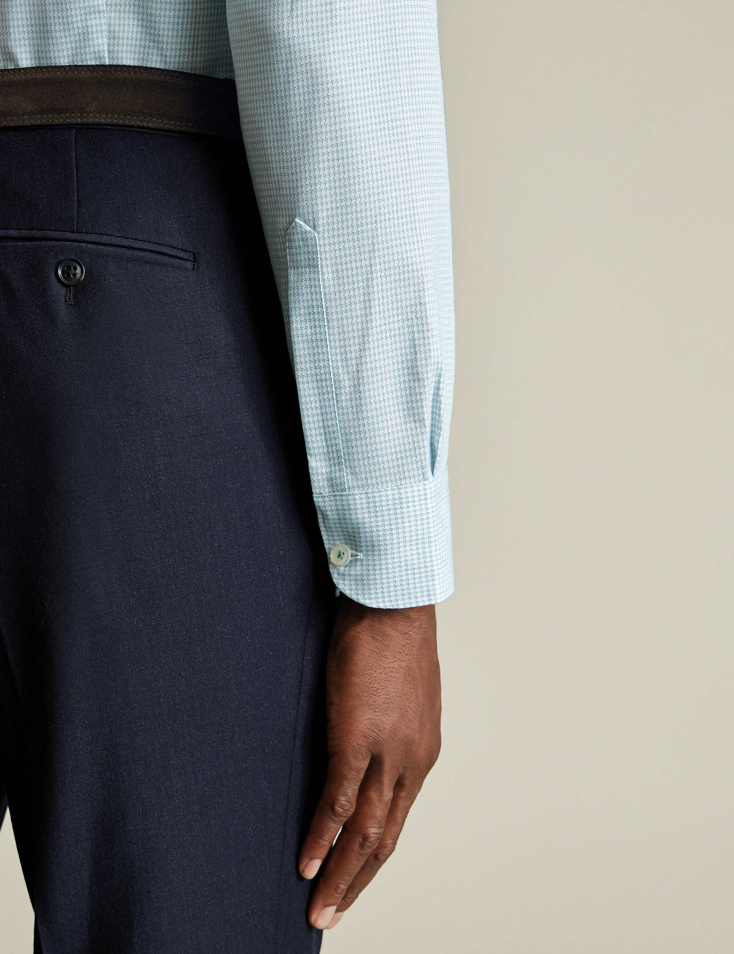 Slim Fit Non Iron Pure Cotton Textured Shirt 4 of 6